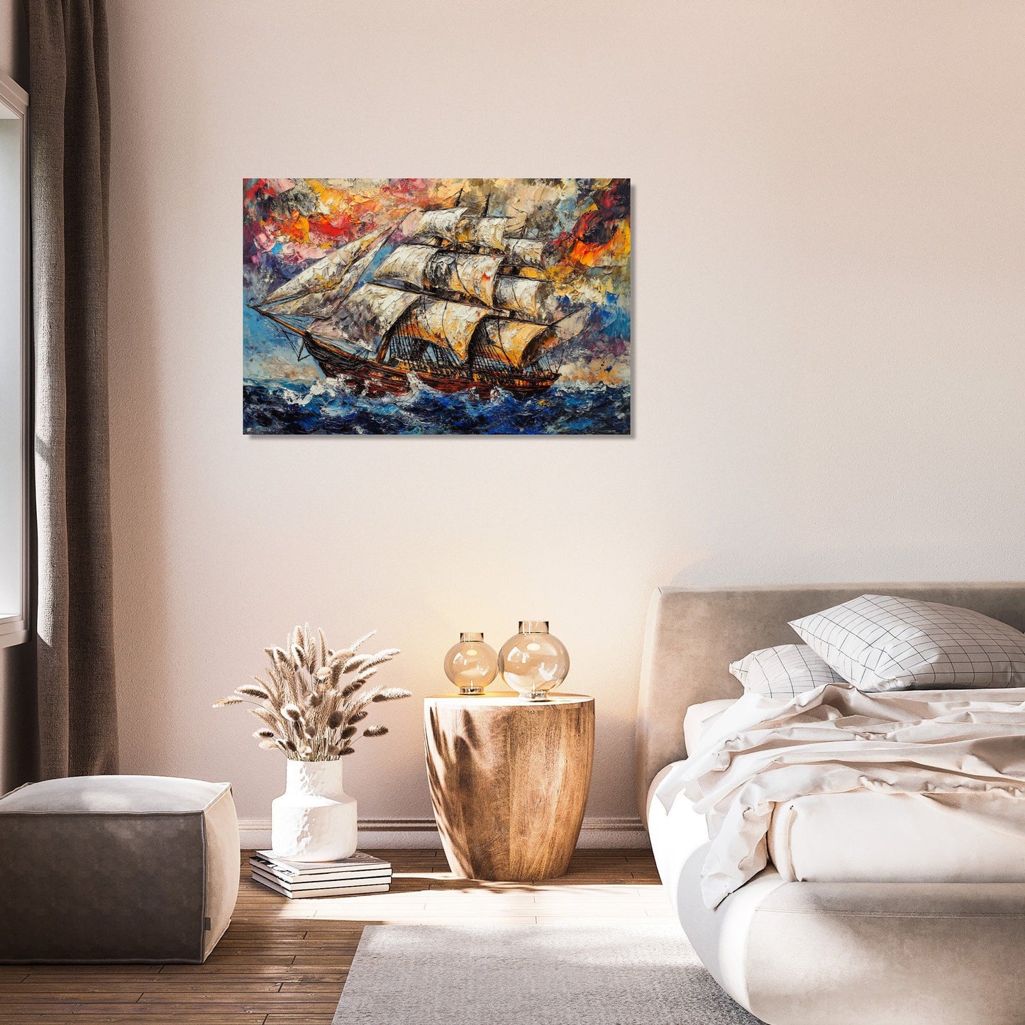 Sailing Ship Tempest Canvas