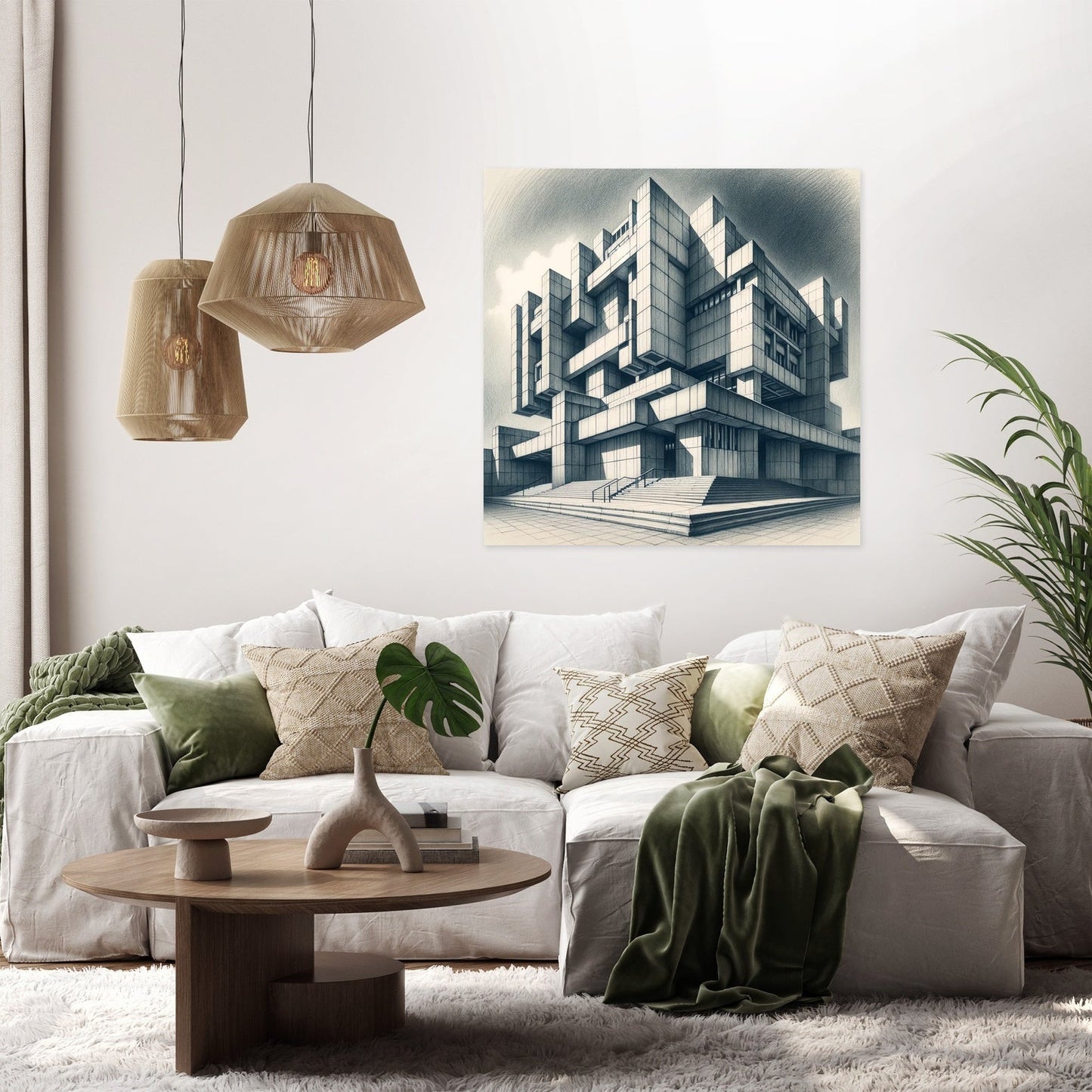 Brutalist Bastion Canvas