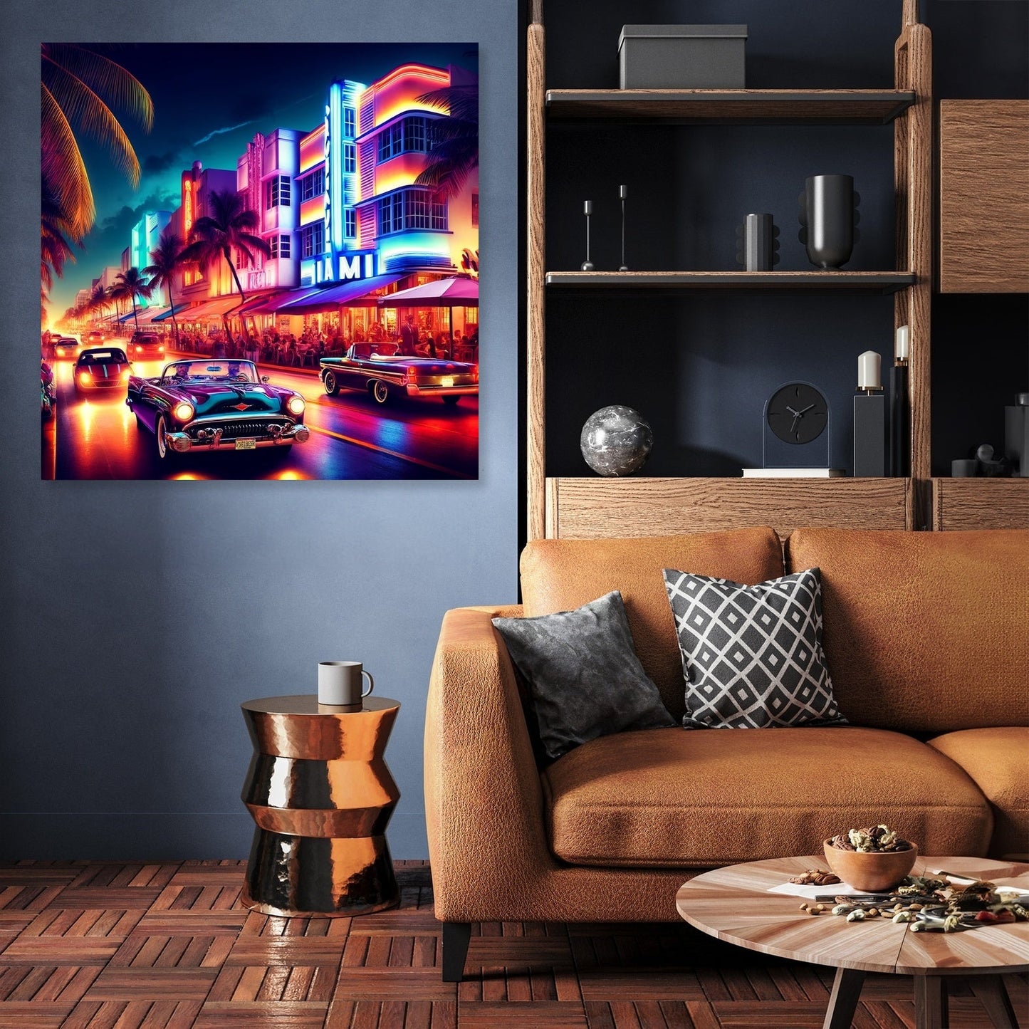 Miami Neon Majesty Canvas