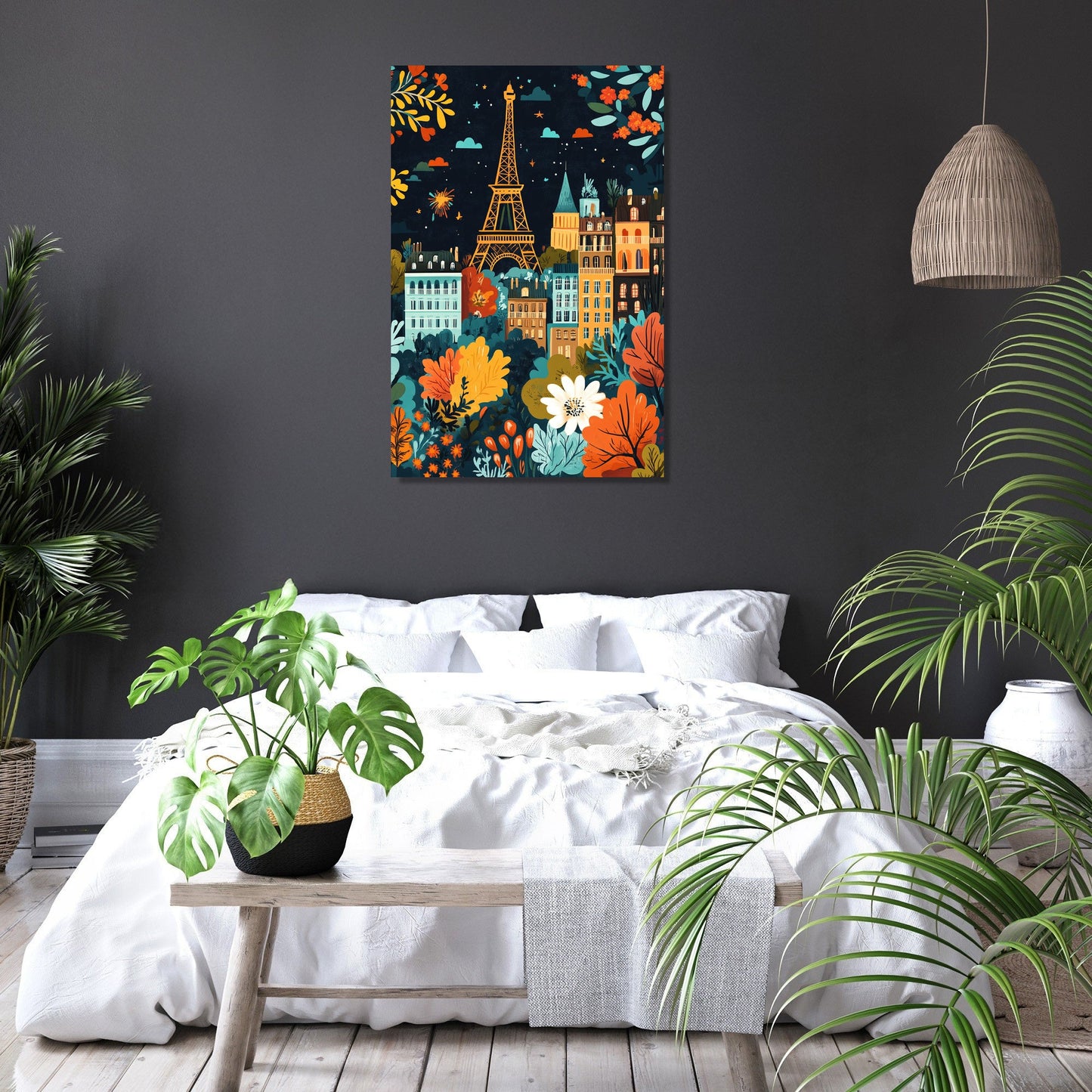 French Floral Festival Canvas