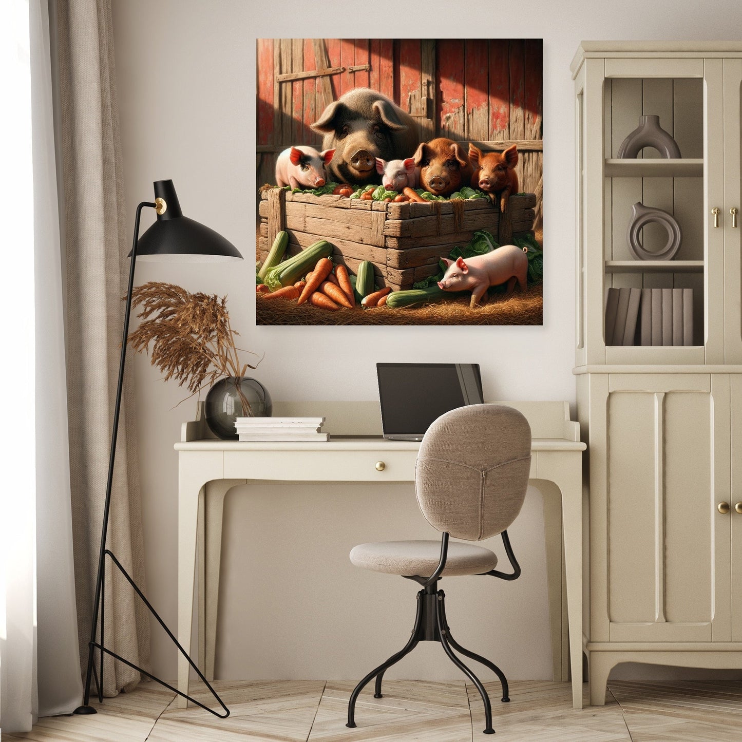 Farmyard Gathering Canvas