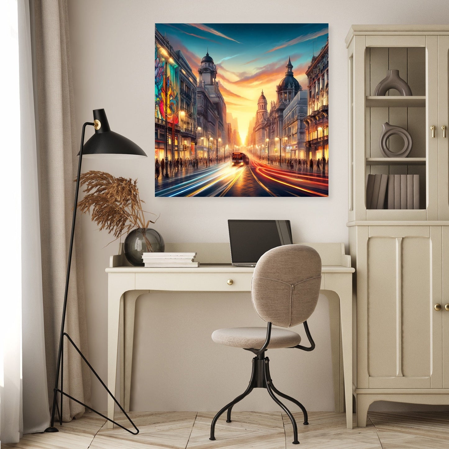 Urban Sunset Symphony Canvas