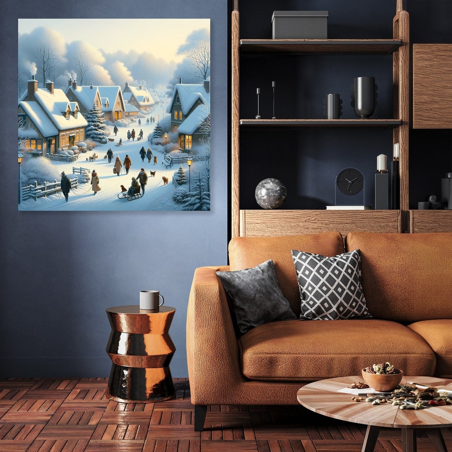 Winter Village Canvas
