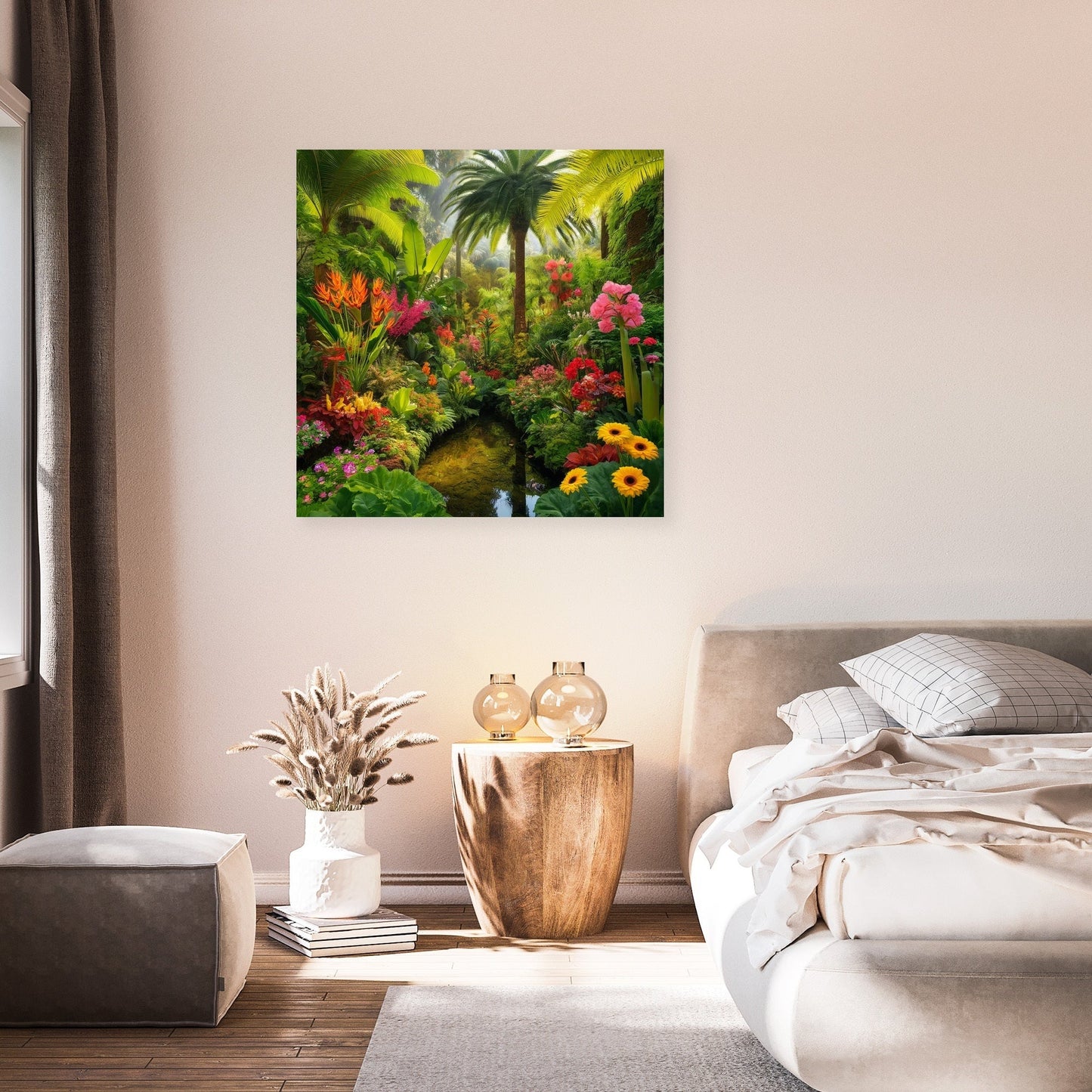 Tropical Garden Oasis Canvas
