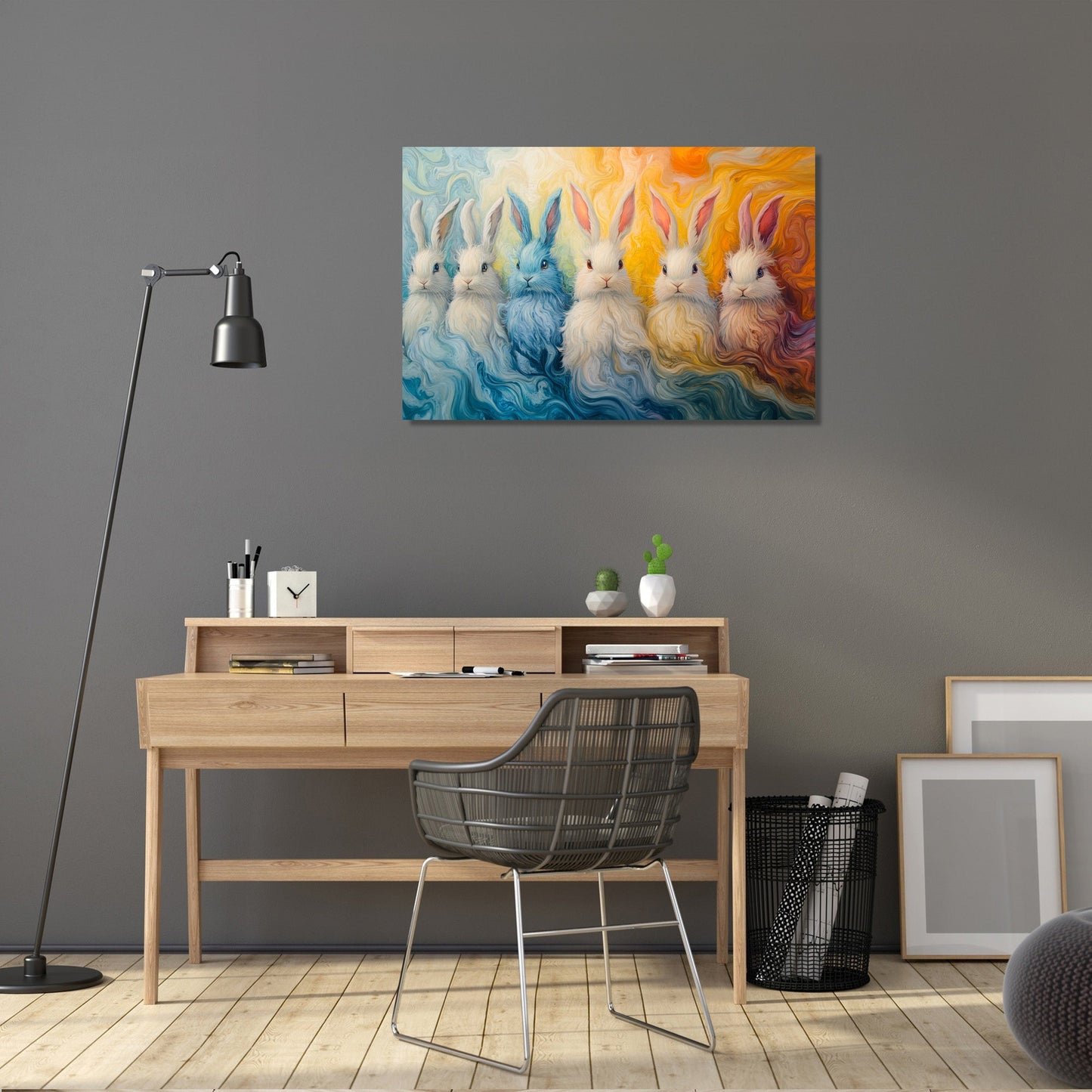 Fluffy Bunnies Harmony Canvas
