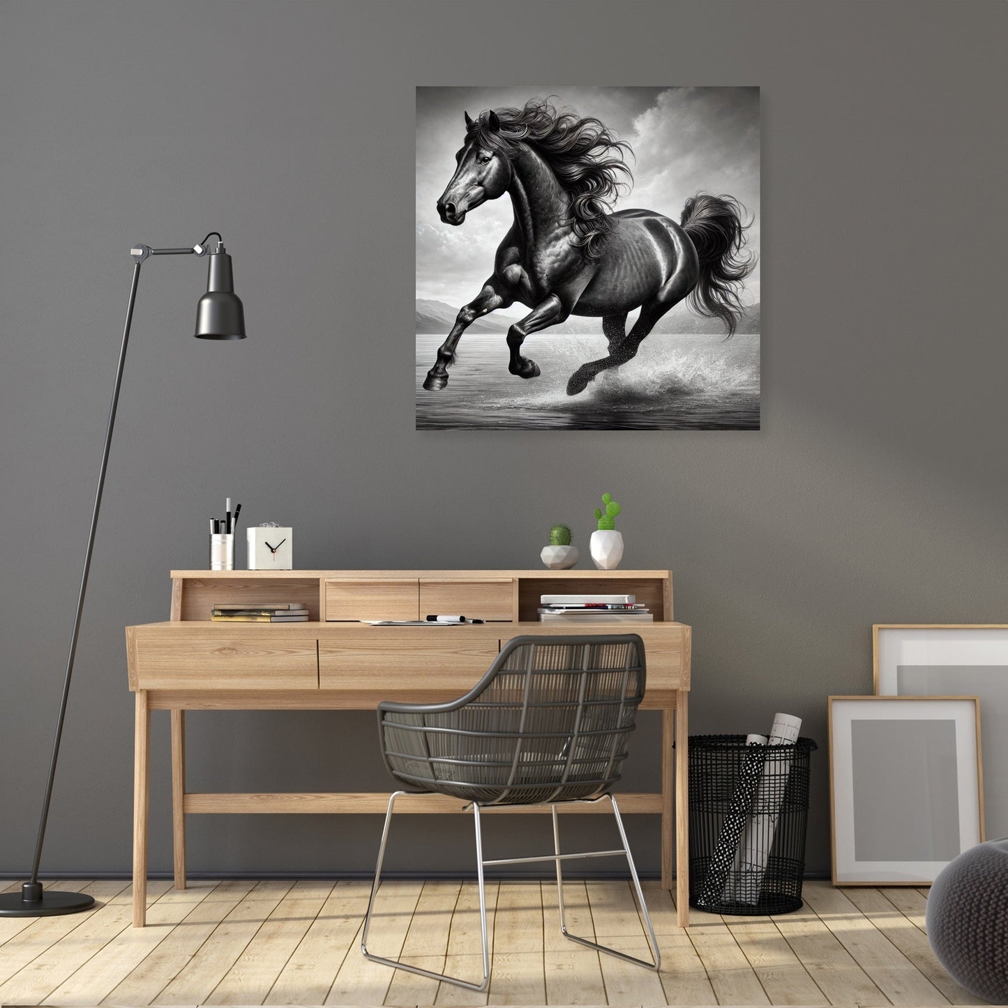 Majestic Dark Mustang Canvas