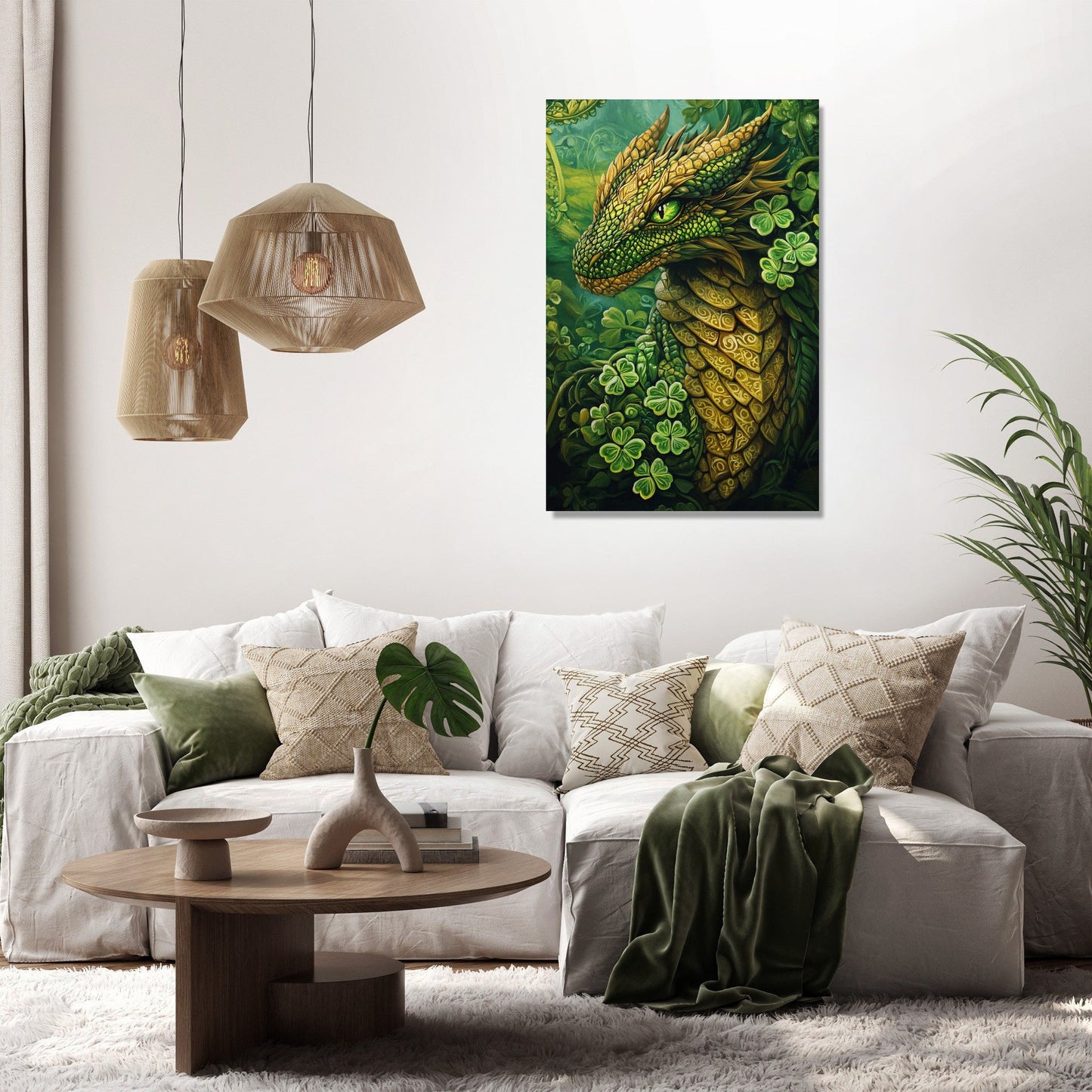 Shamrock Dragon Canvas