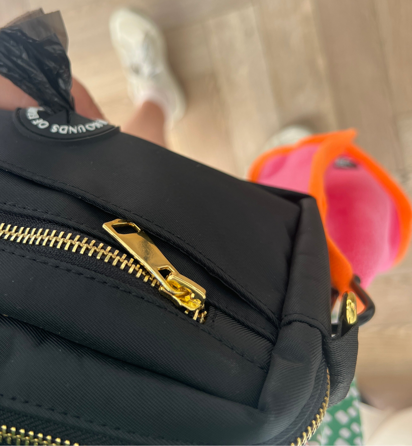 Mini Dog Towel + Clip, Yellow & Brown