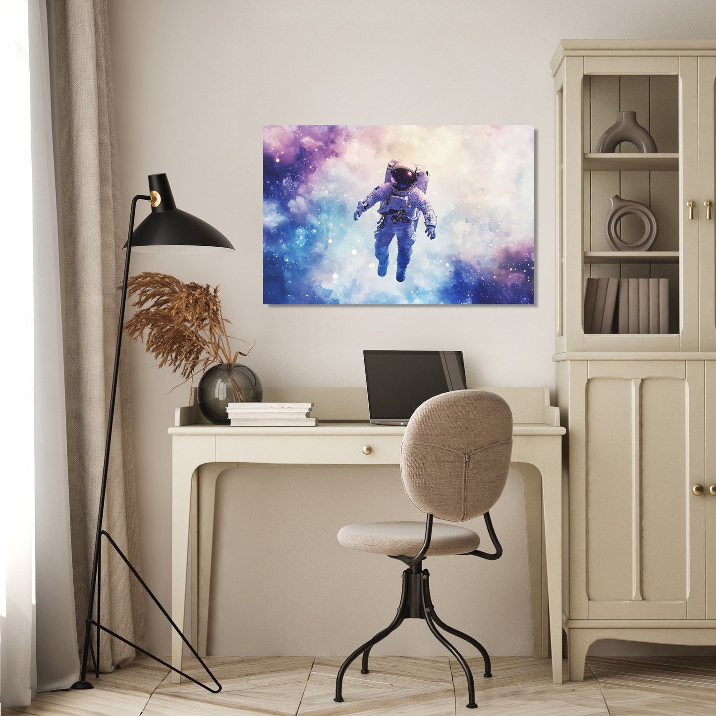 Astronaut's Celestial Canvas