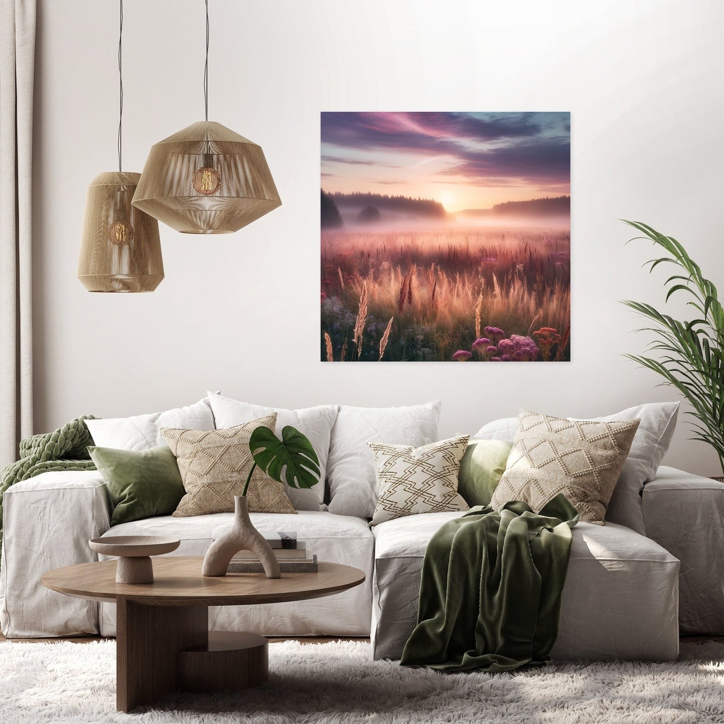 Dawn Meadow Serenity Canvas