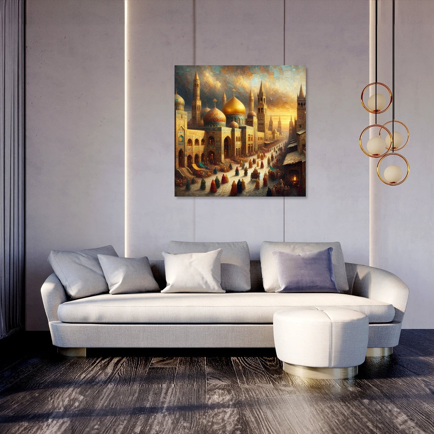 Golden City Splendor Canvas