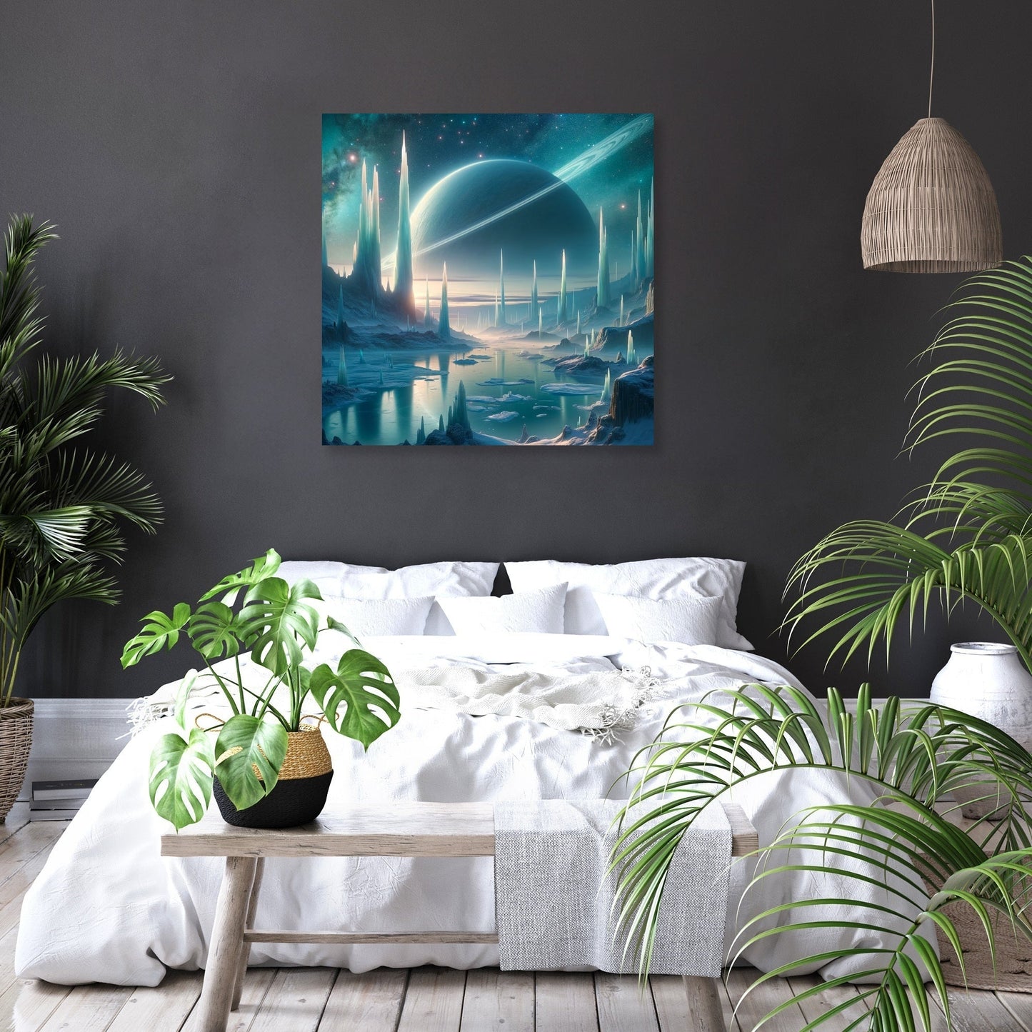 Nebula Ice Spires Canvas