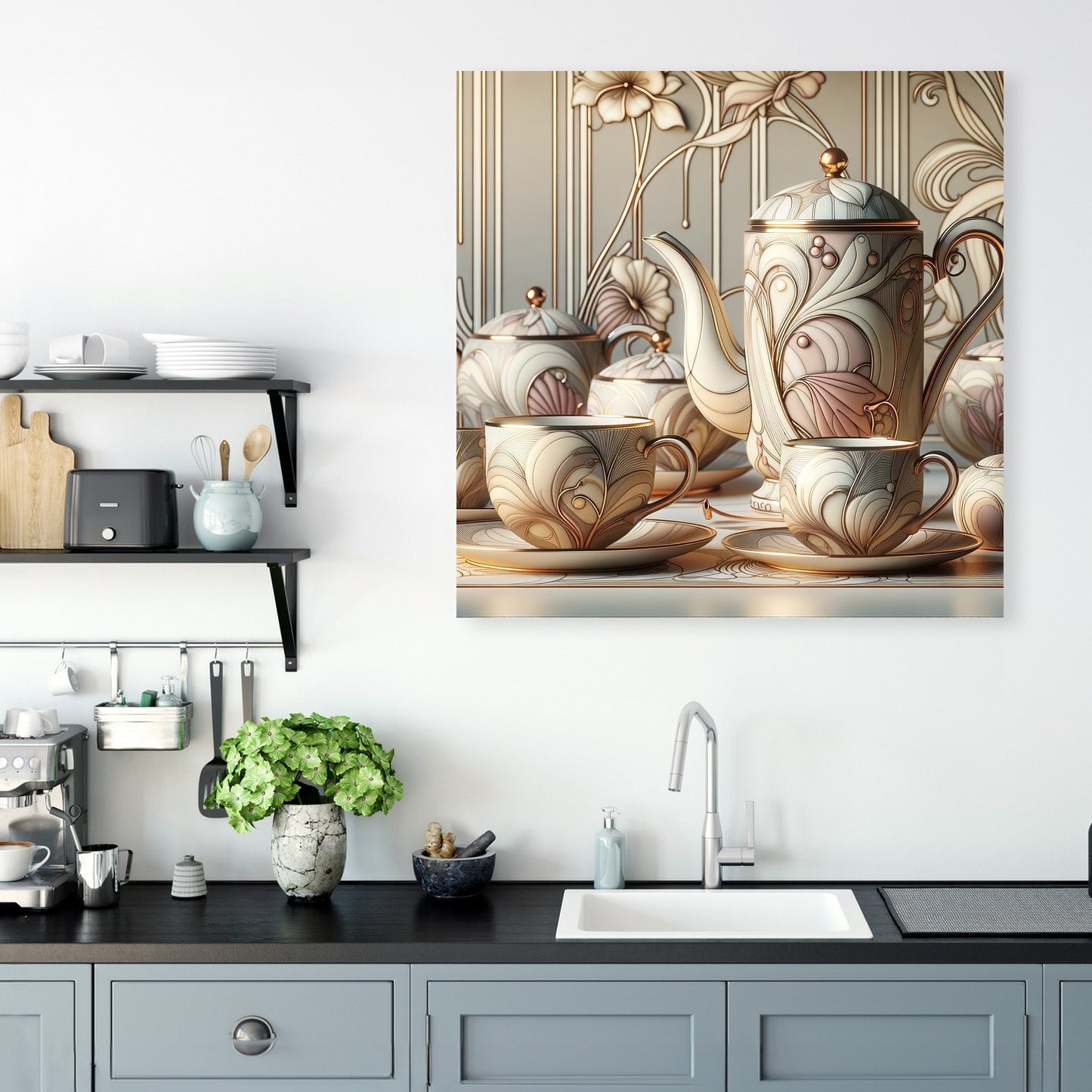 Art Nouveau Elegance Canvas
