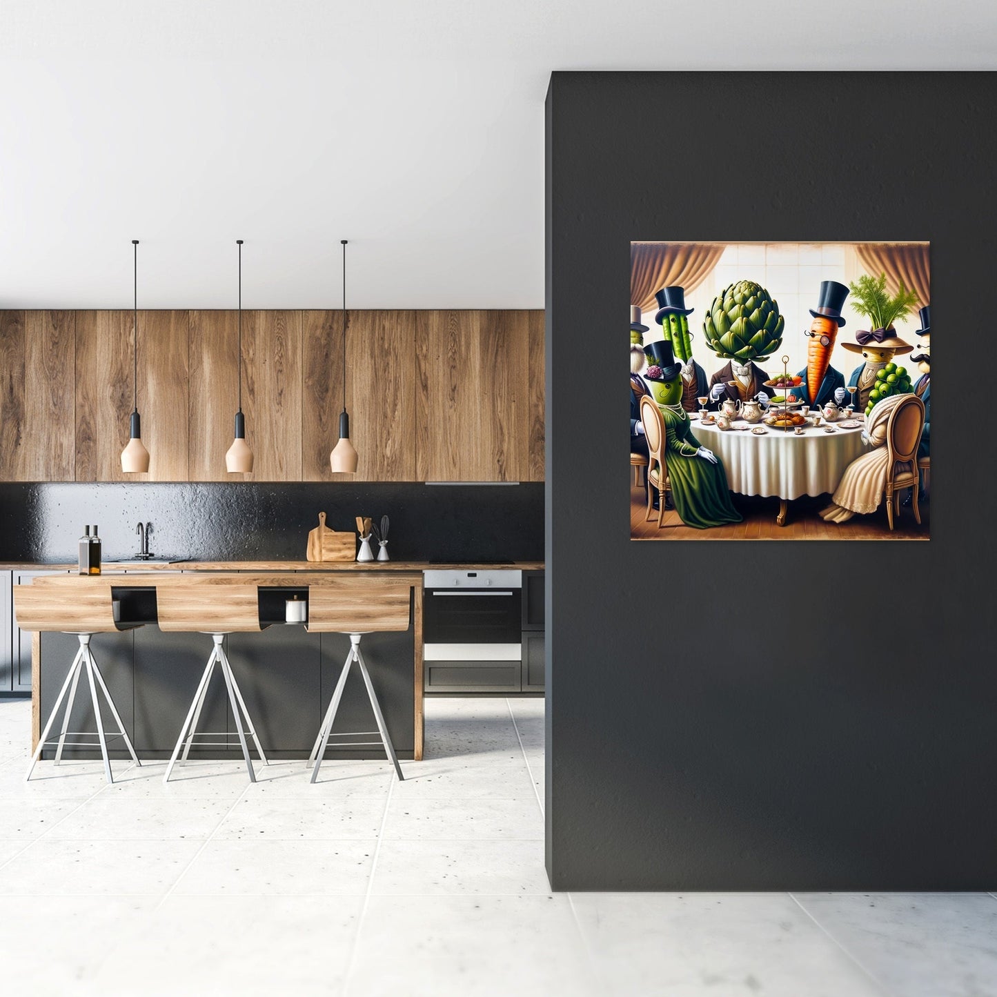 High Tea in Veggie Land Canvas