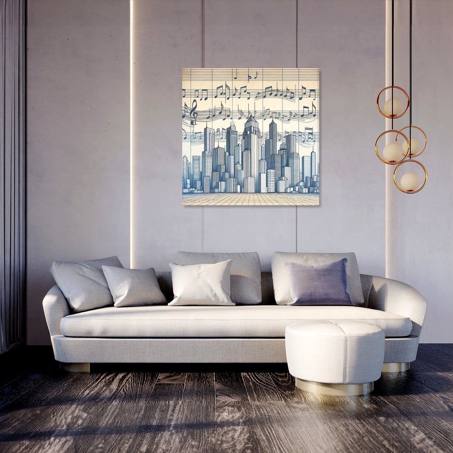 Melodic Skyline Canvas