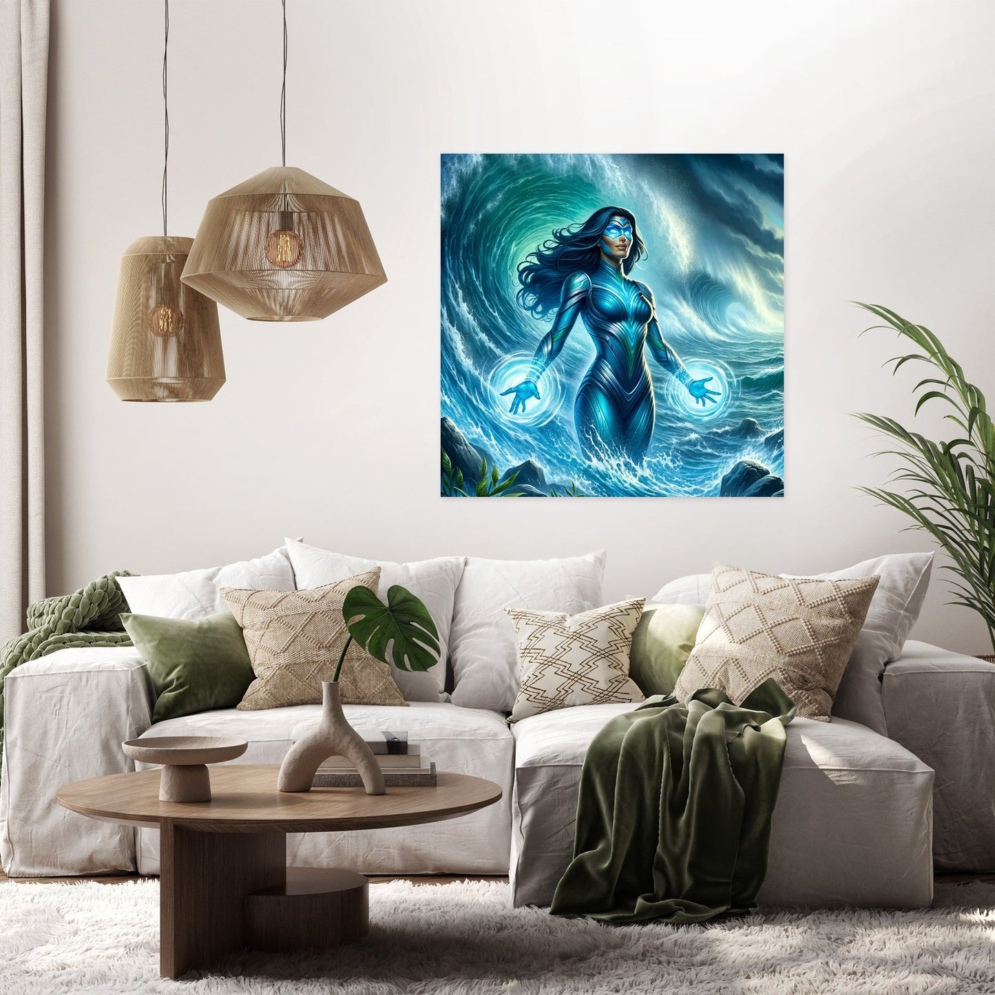 Aqua Wave Canvas