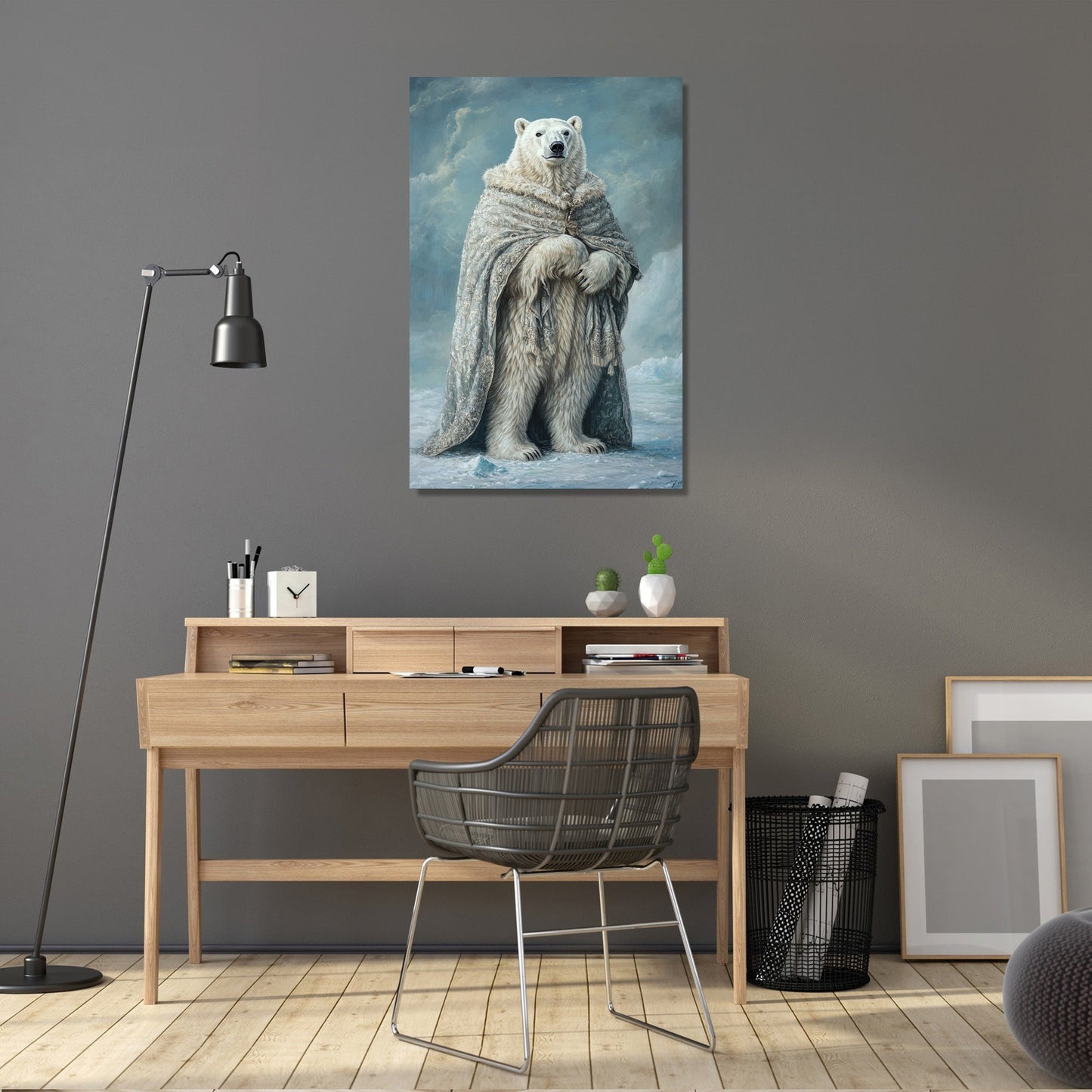 Polar Bear Elegance Canvas