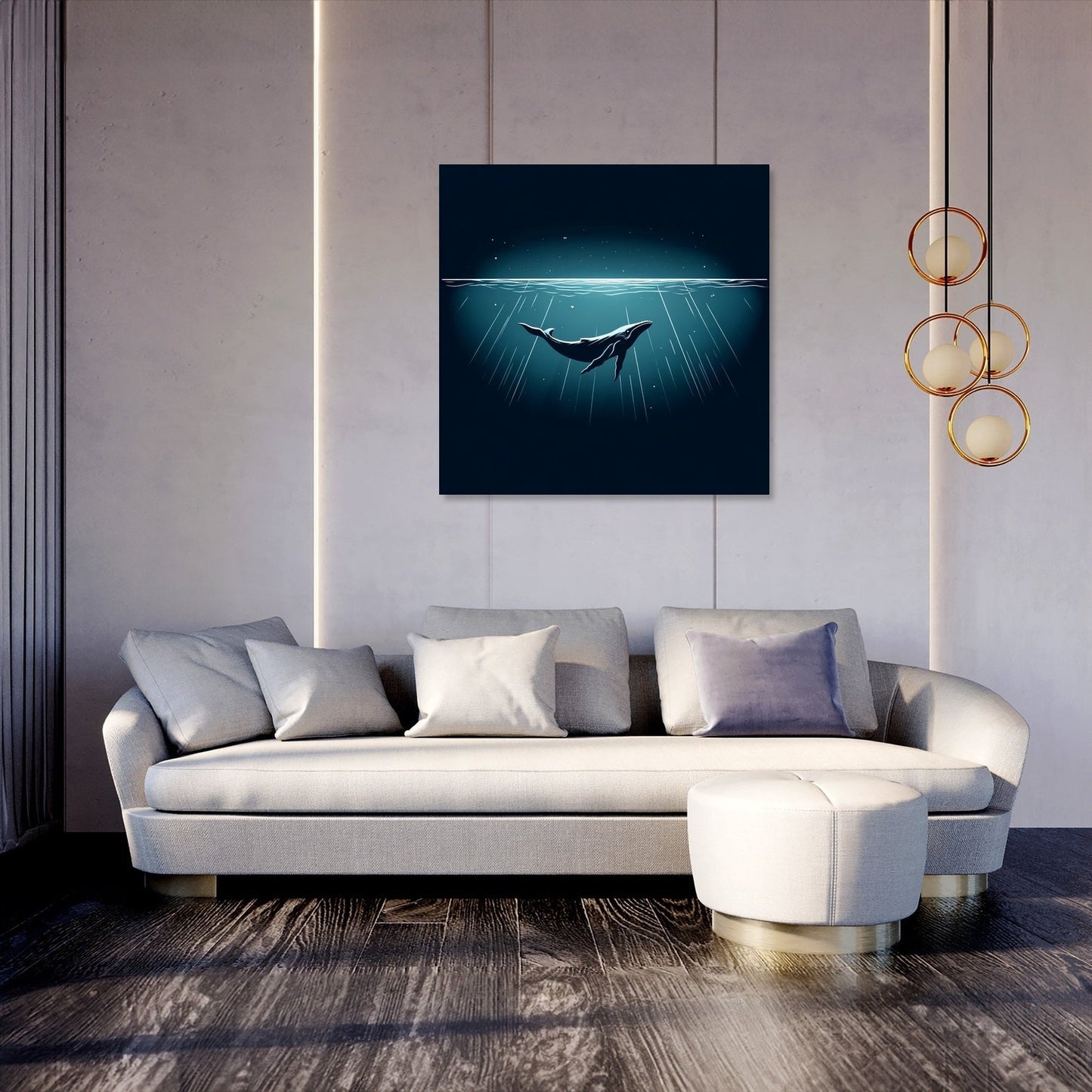 Ocean Depths in Dark Tones Canvas