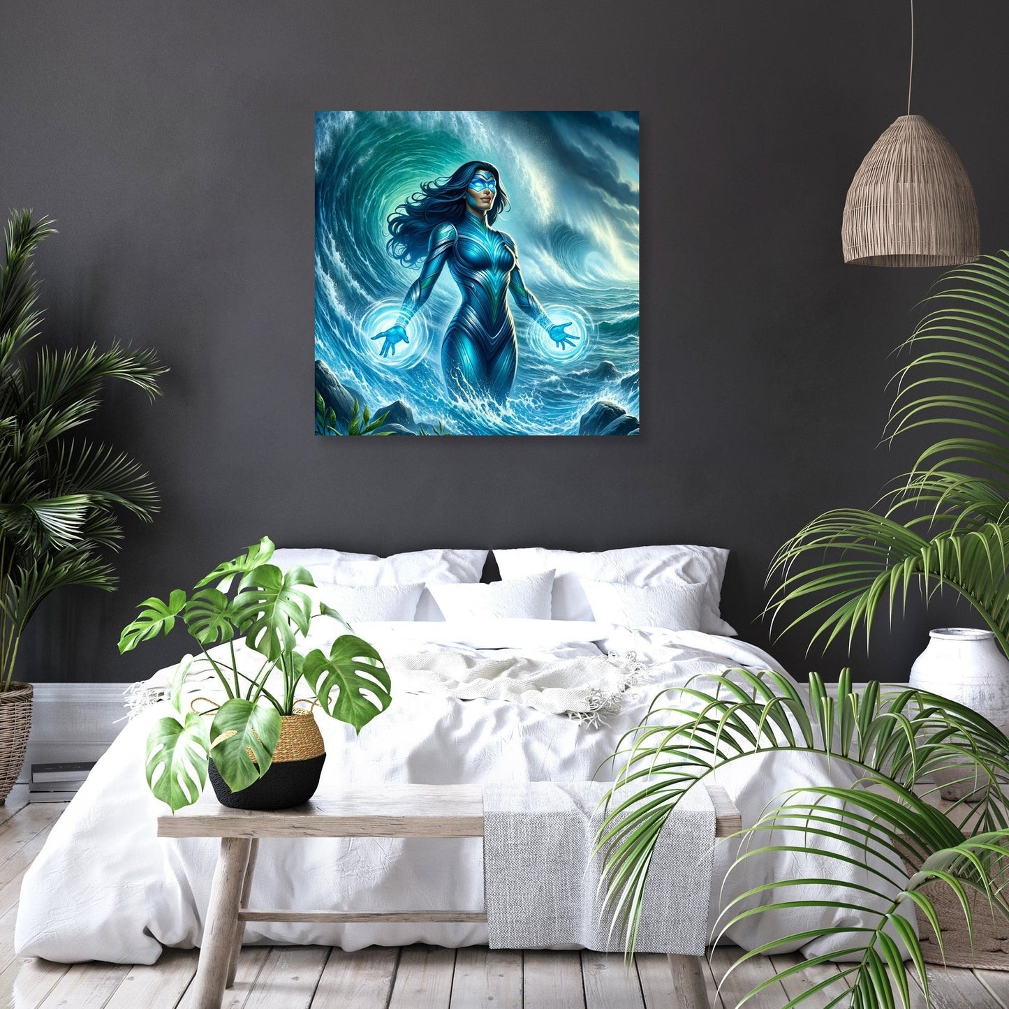Aqua Wave Canvas