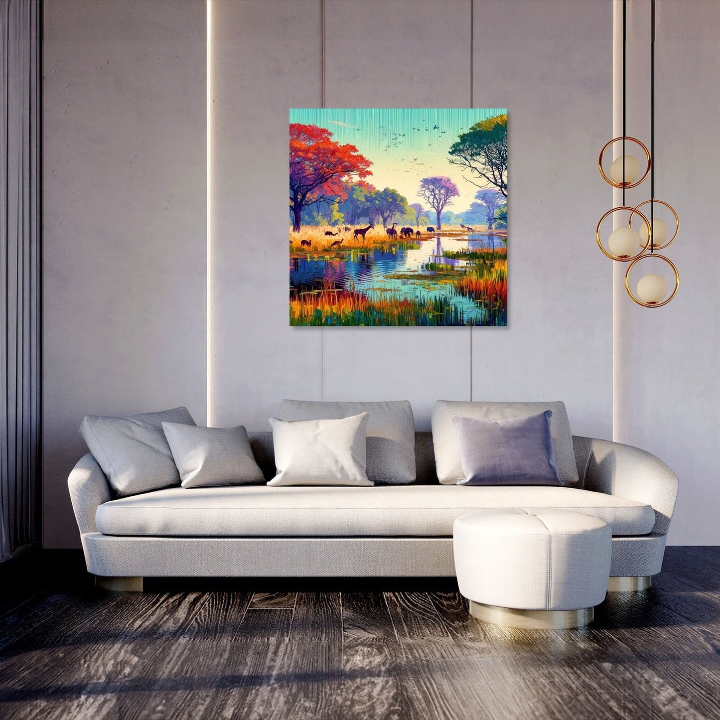 Okavango Delta Wildlife Canvas
