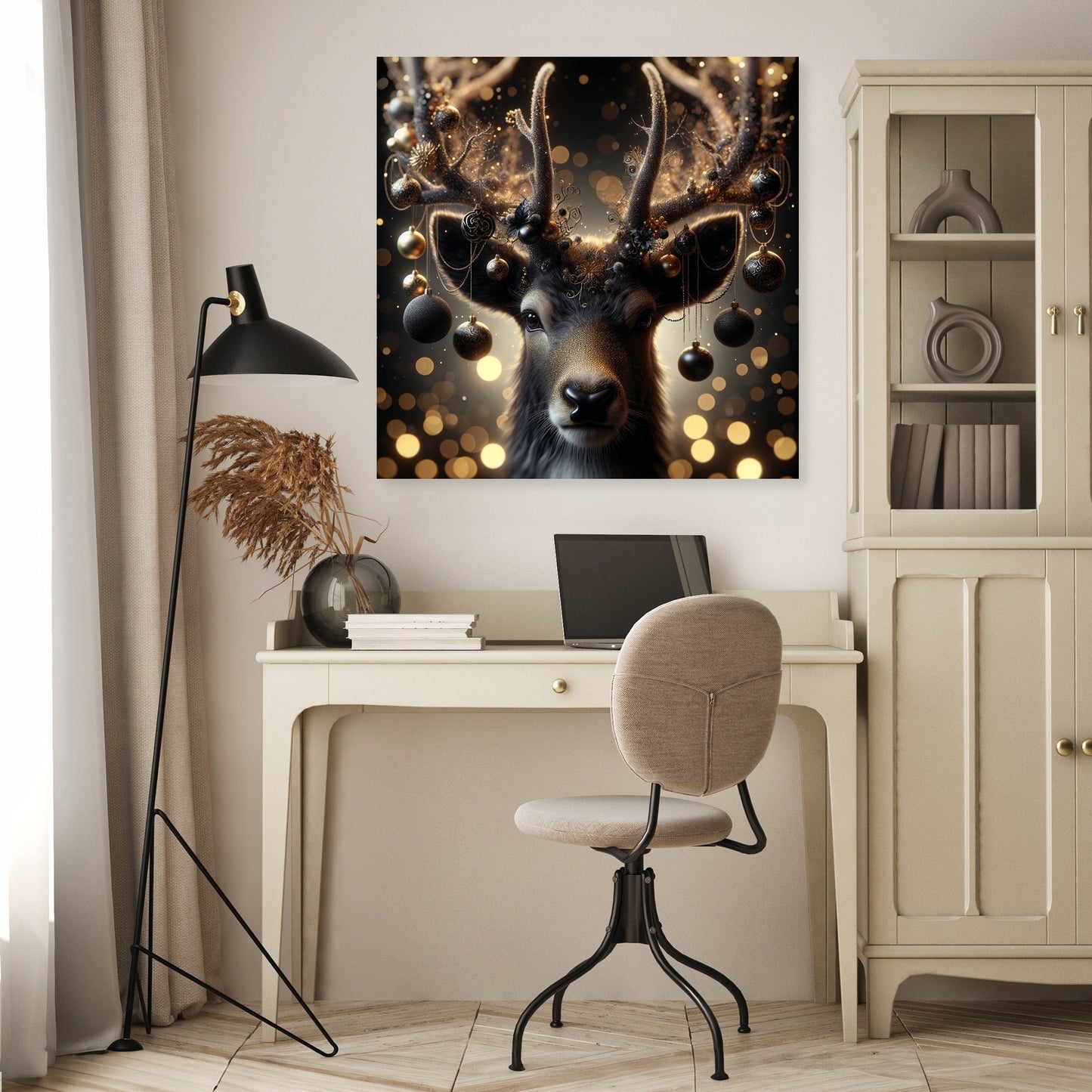 Enchanted Christmas Reindeer Canvas