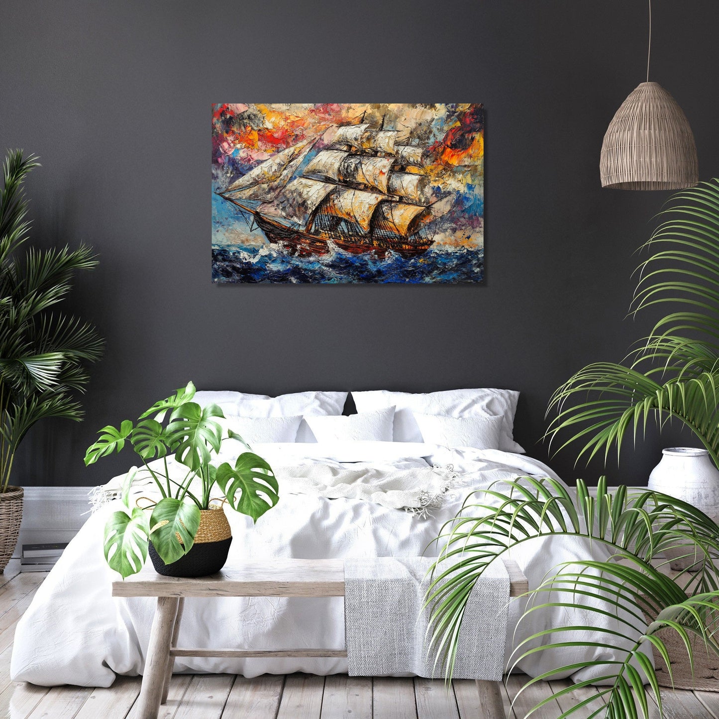 Sailing Ship Tempest Canvas