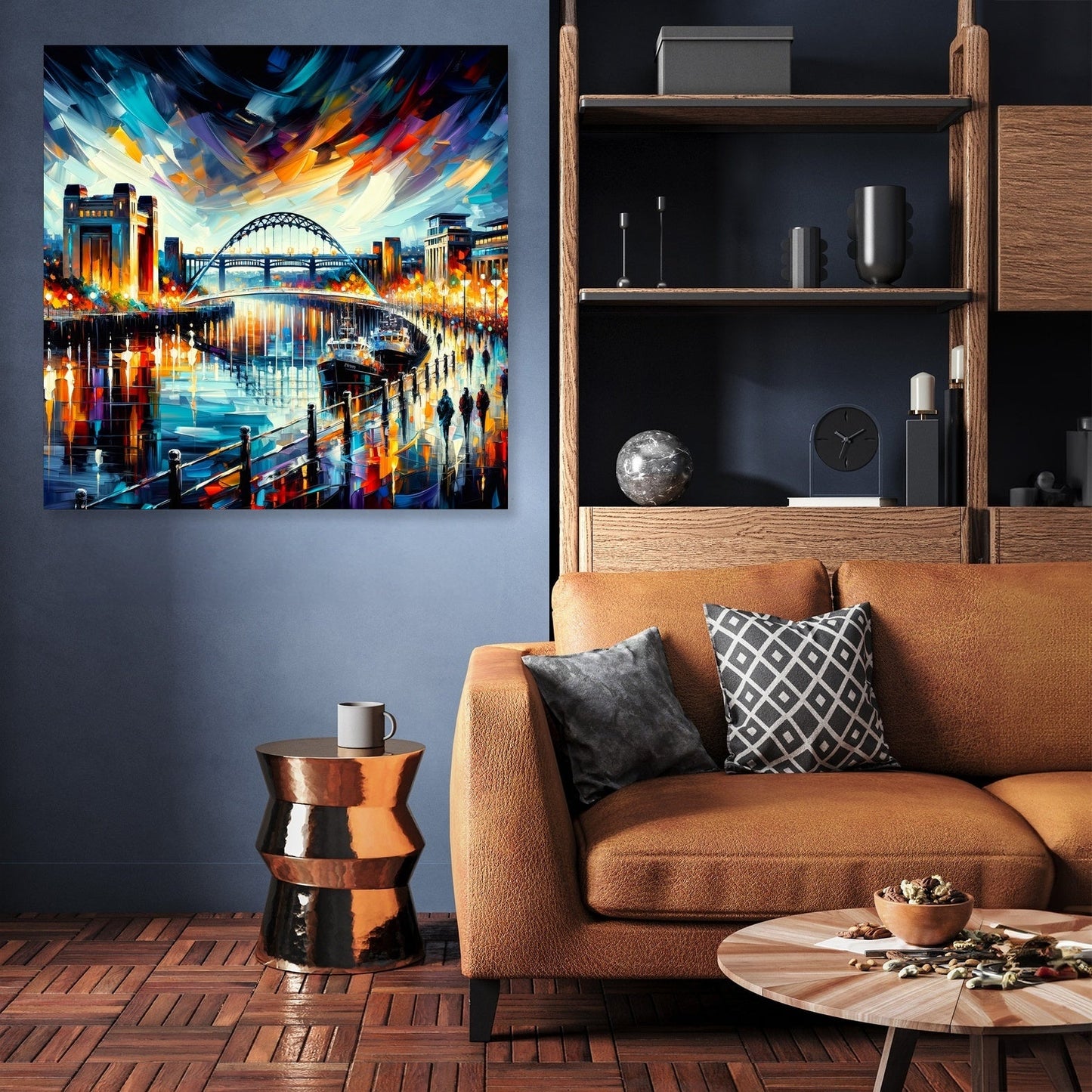 Newcastle Quayside Evening Vibrance Canvas