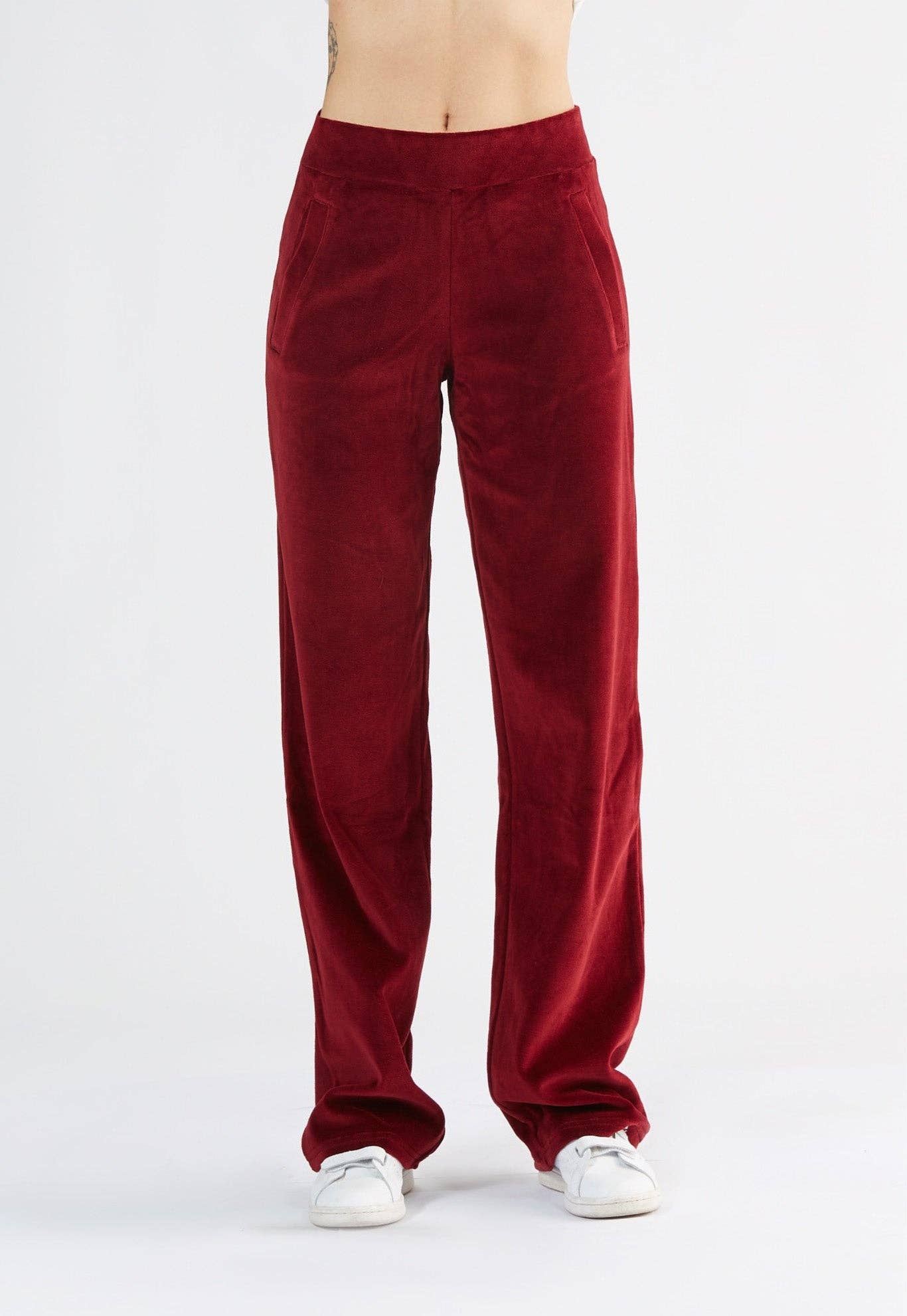 Organic Soft Fleece Straight Cut Sweatpants: Womens