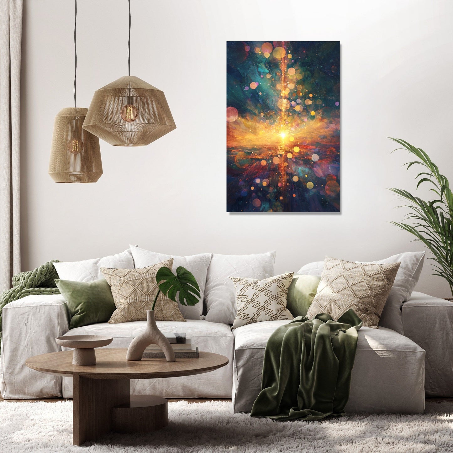 Celestial Beam Odyssey Canvas