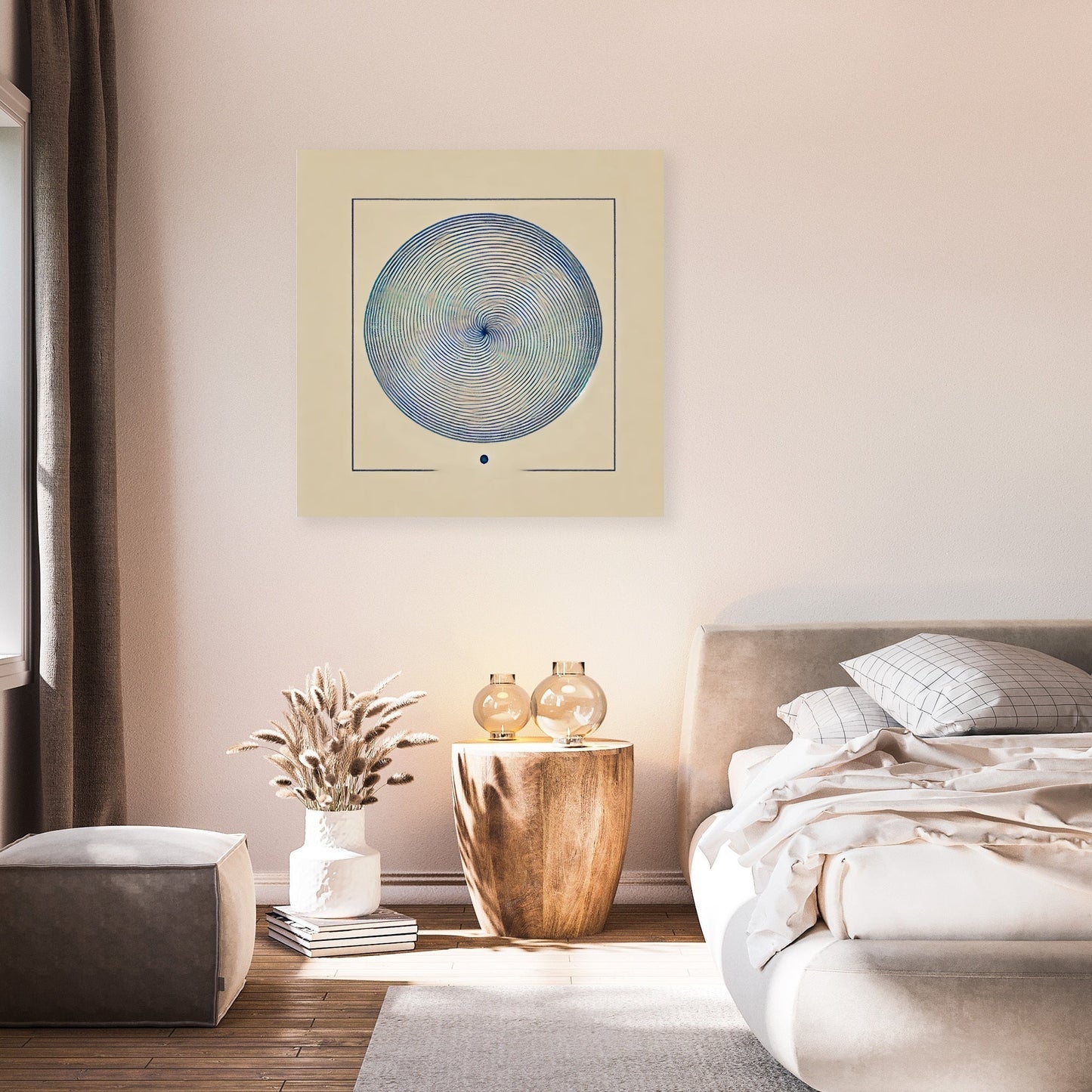 Tranquil Blue Spiral Canvas