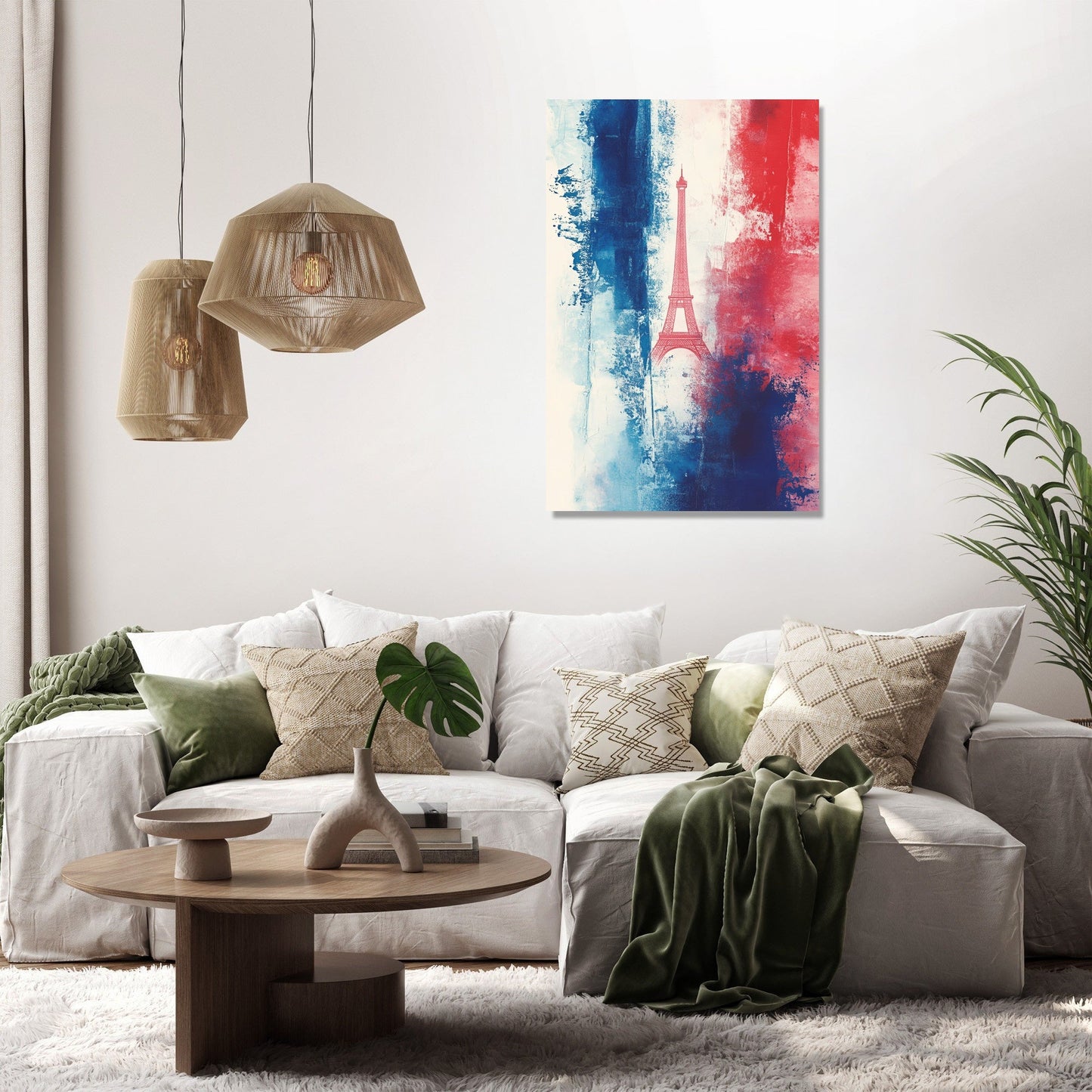 Eiffel Glow Flag Canvas