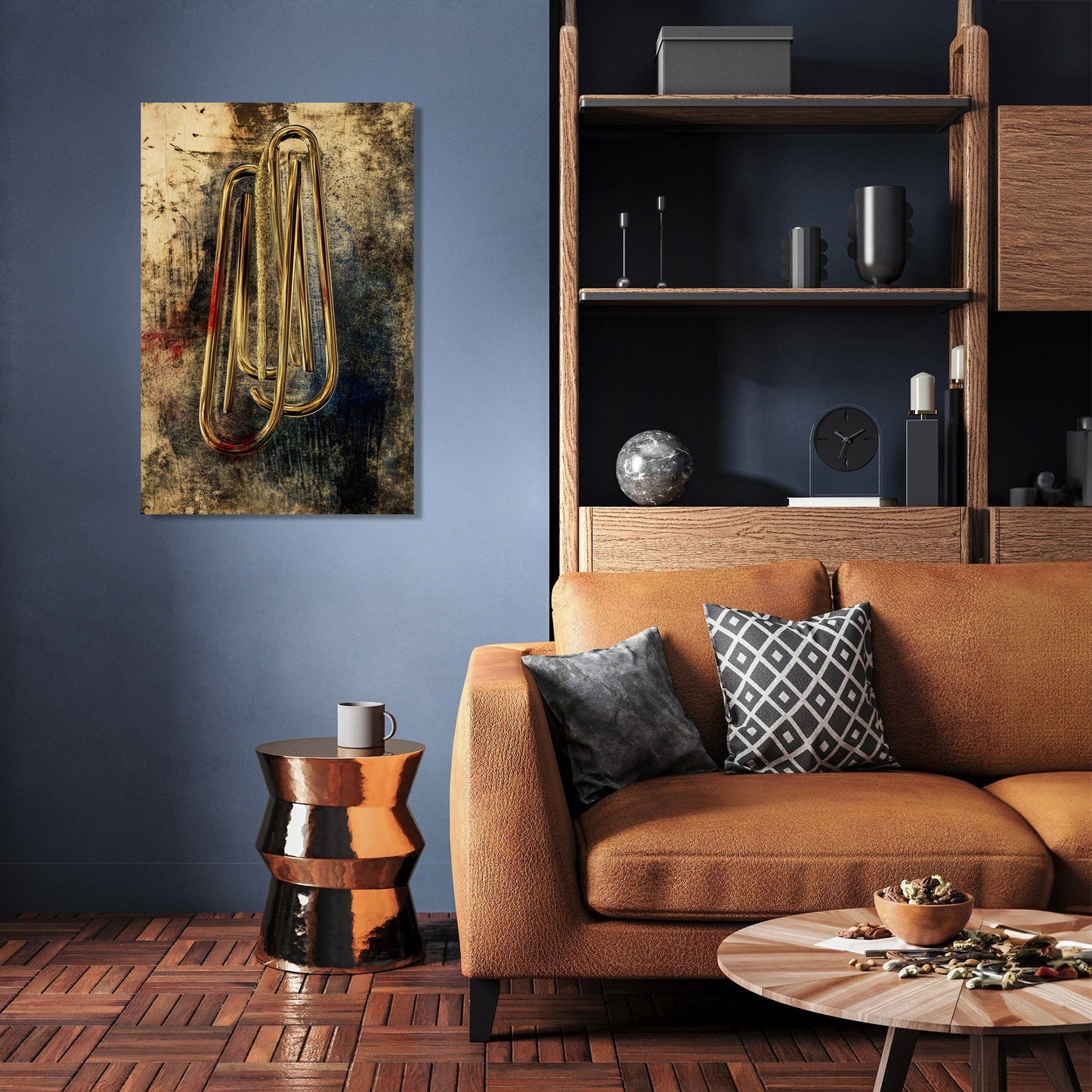 Golden Paperclip Canvas