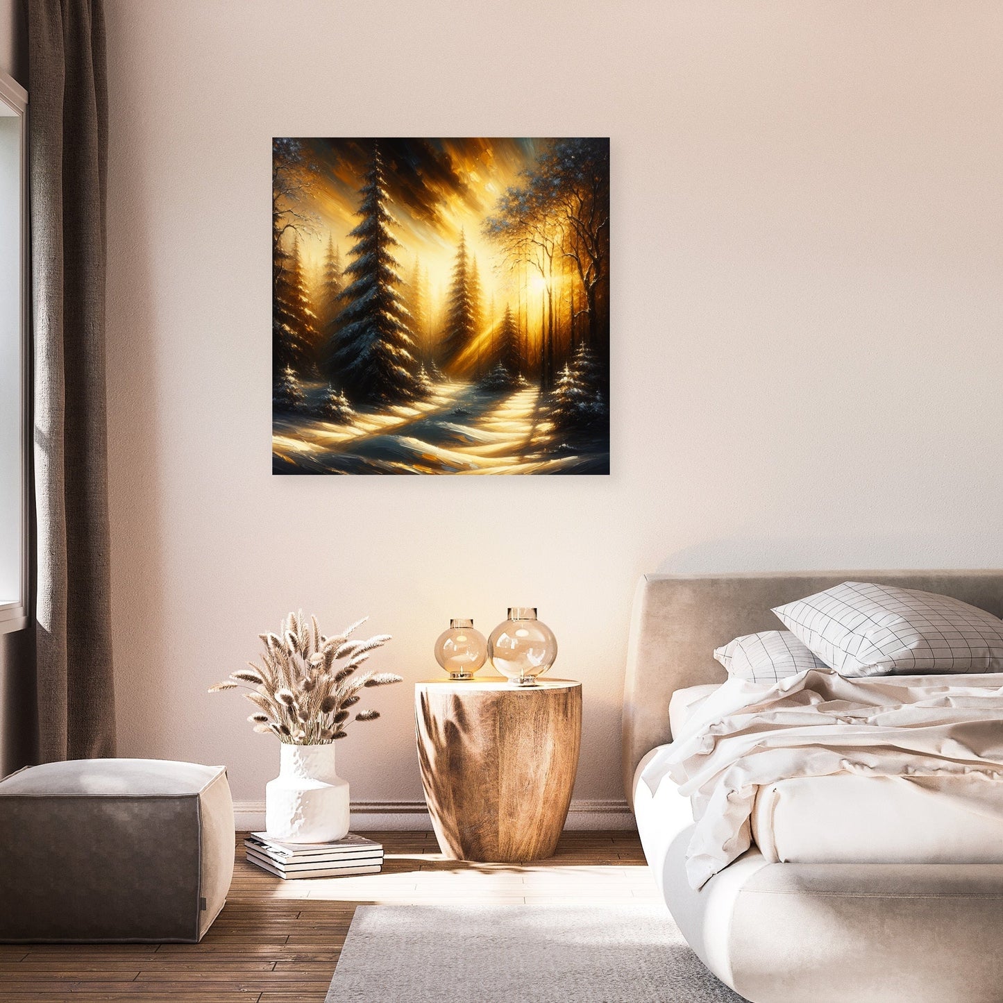 Golden Hour Winter Nostalgia Canvas