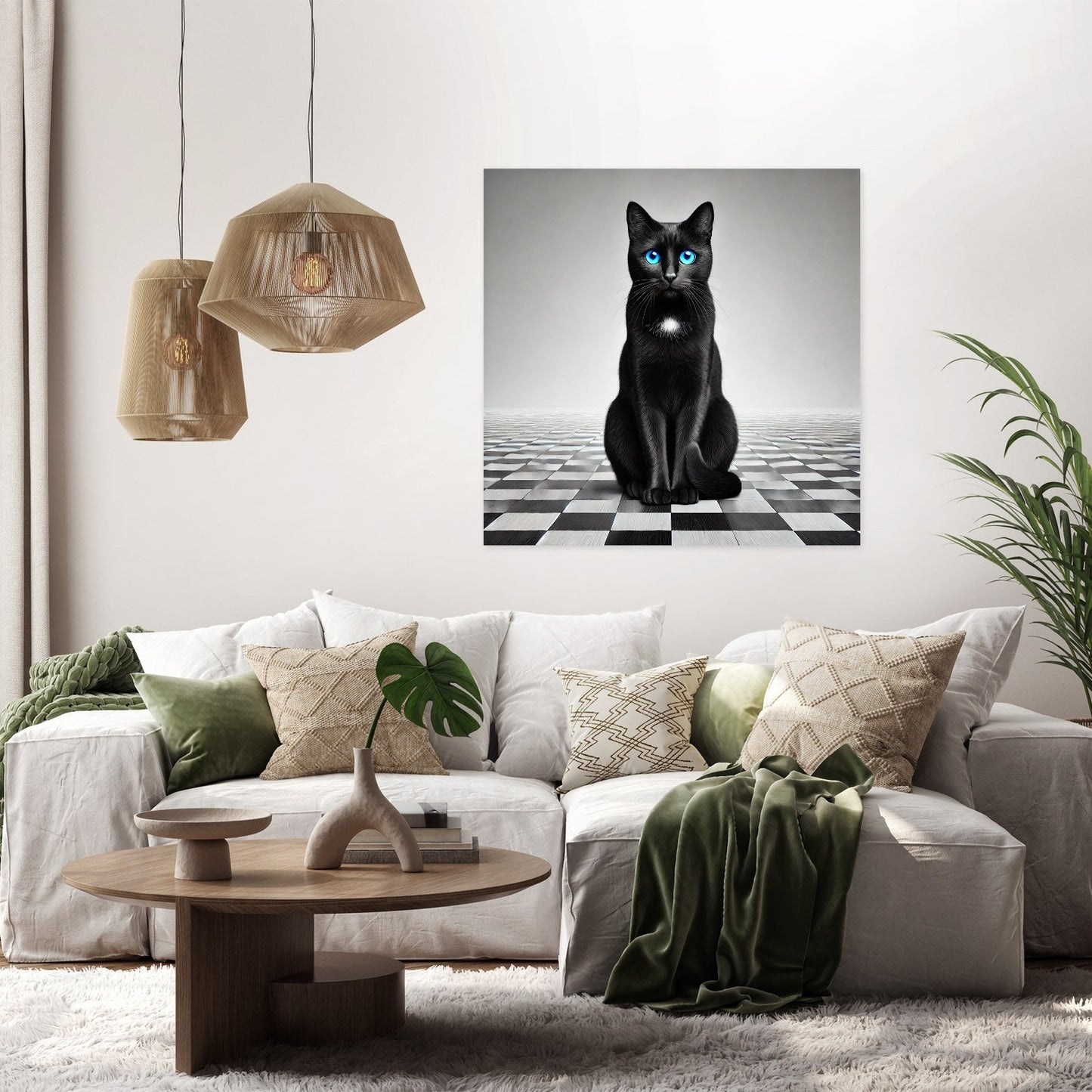 Midnight Blue Gaze Canvas