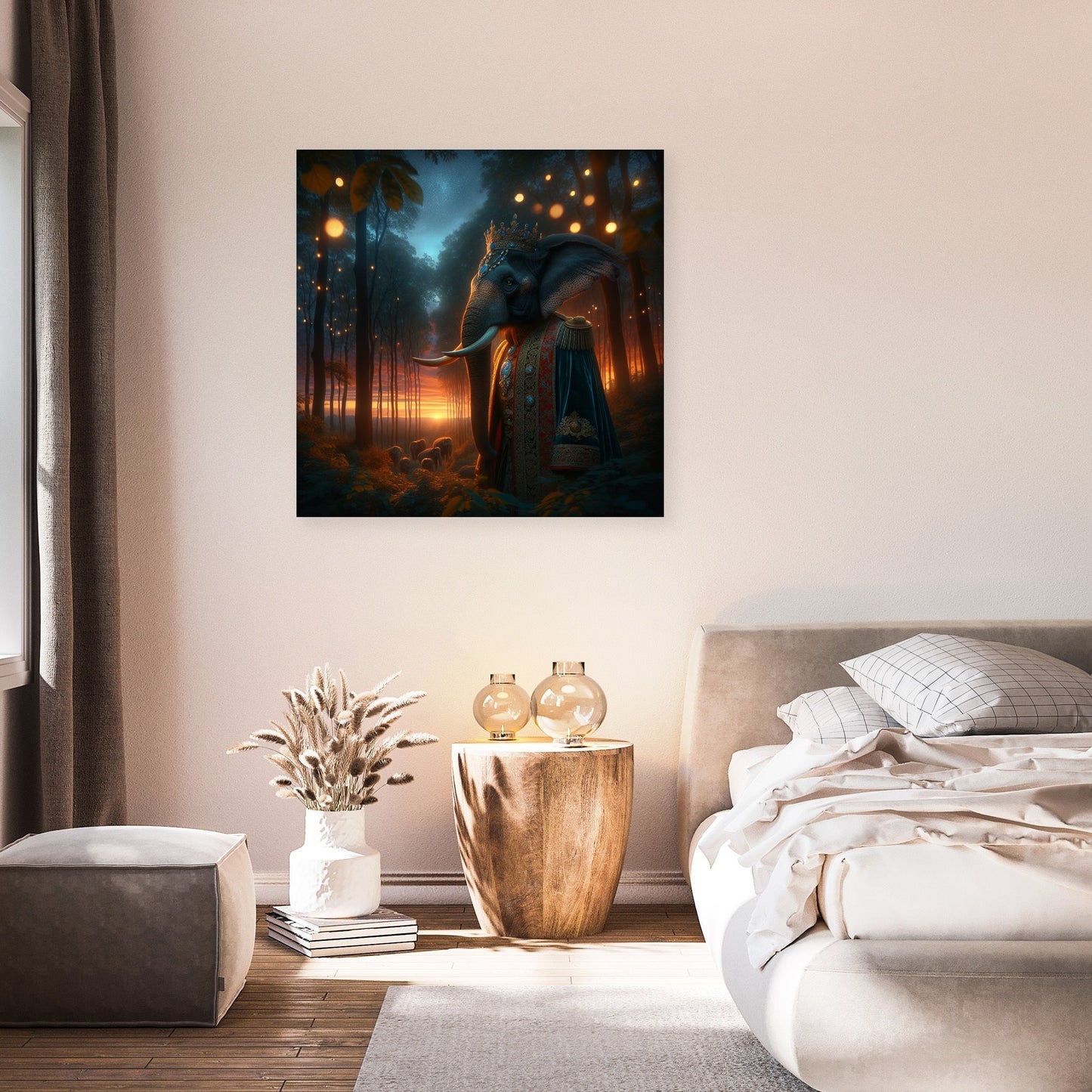 Regal Elephant Twilight Canvas
