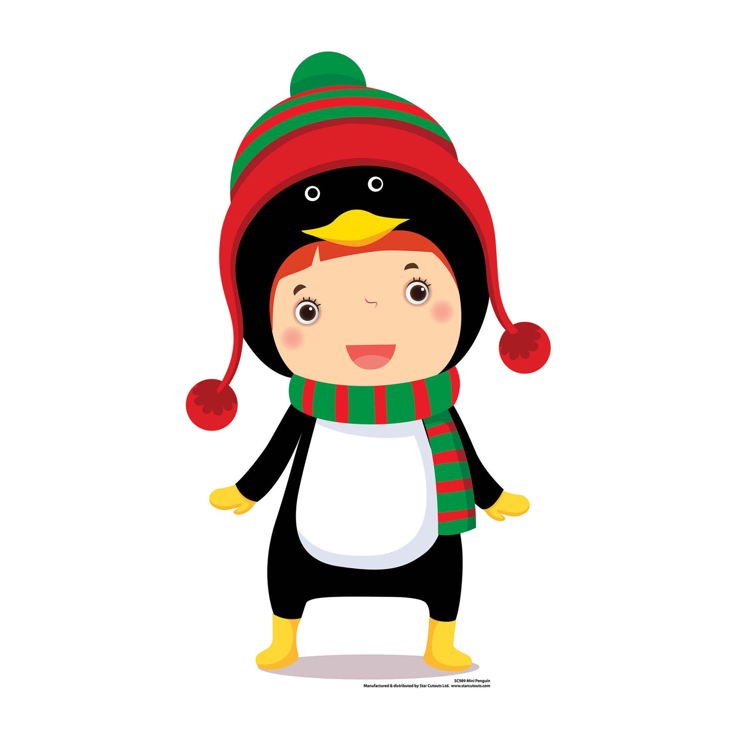 SC989 Mini Penguin Cardboard Cut Out Height 87cm
