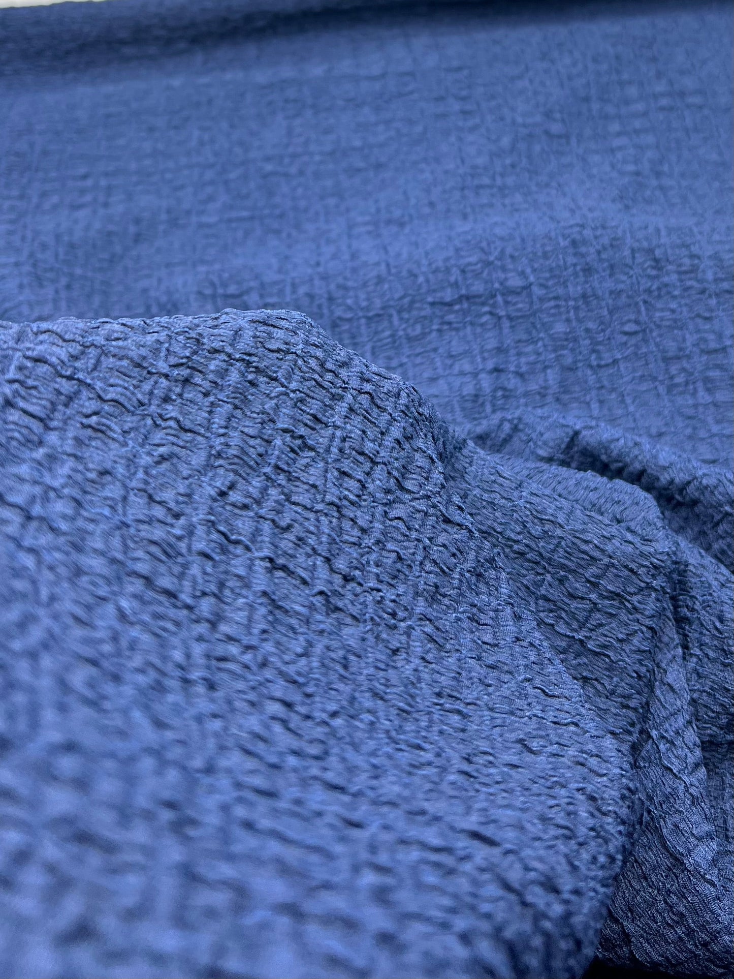 Navy Nacho Soft Textured Stretch Fabric