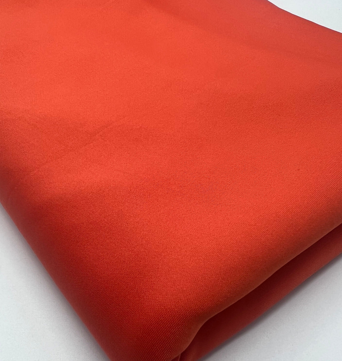 Orange Plain Scuba 4 Way Stretch Smooth Jersey Fabric