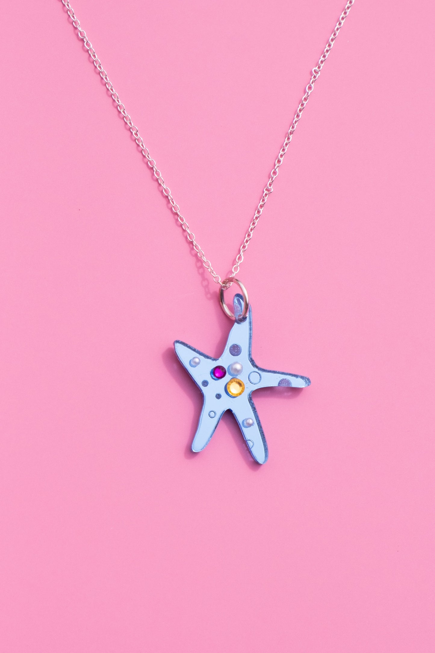 Blue Starfish Necklace