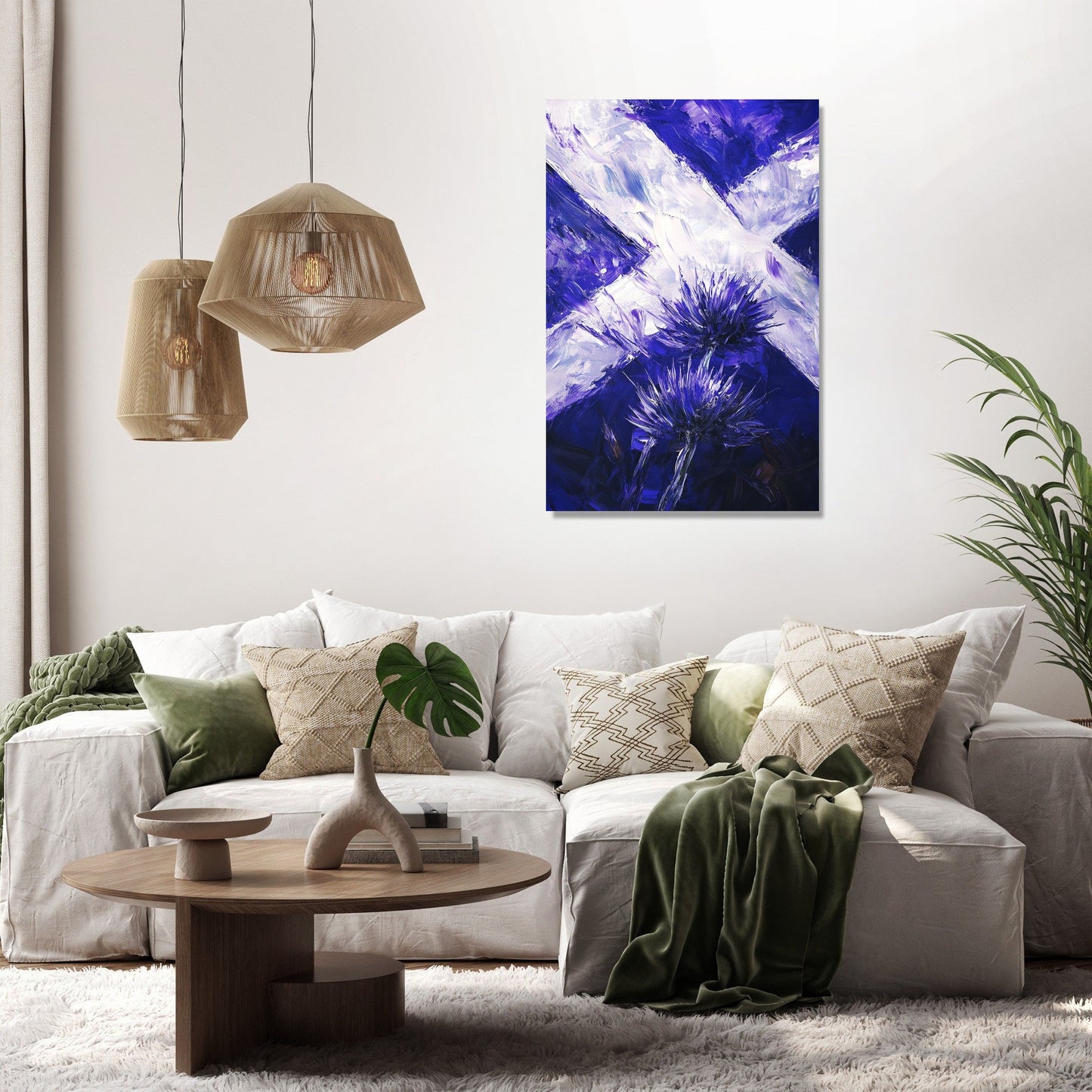 Scottish Thistle Emblem Canvas