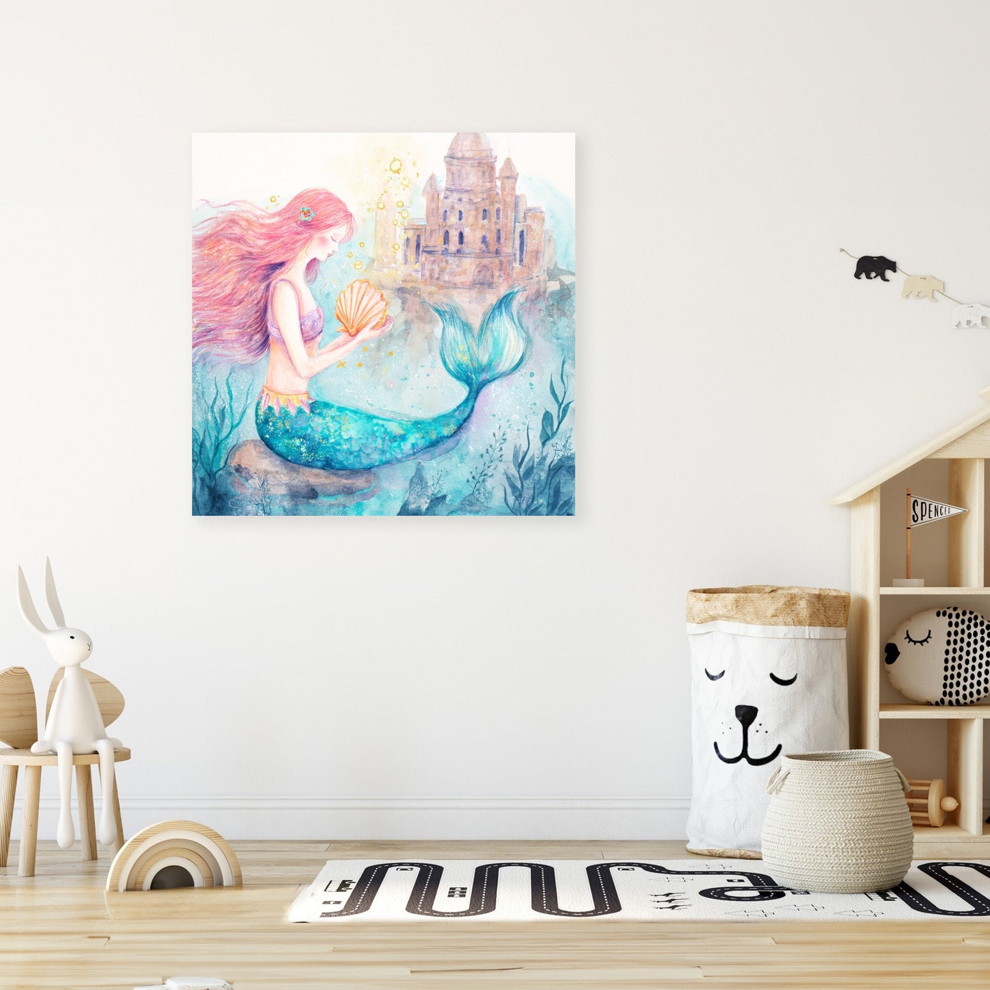 Mermaid's Mystical Discovery Canvas