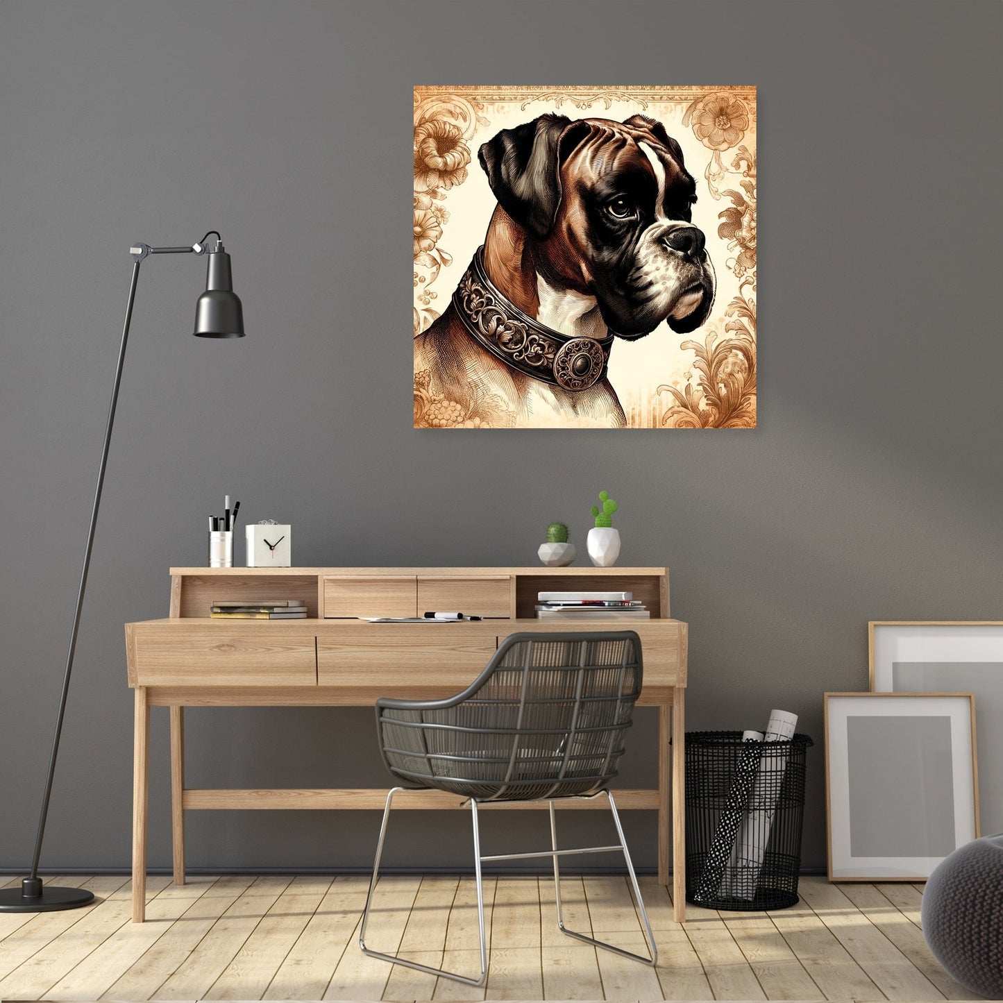 Nostalgic Charm Vintage Boxer Canvas
