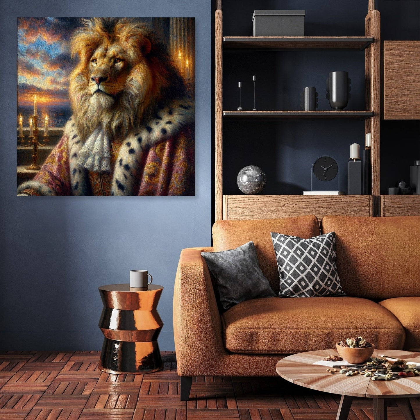 Regal Lion King Impression Canvas