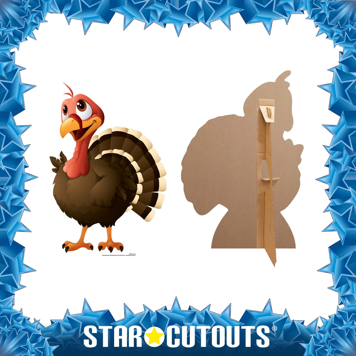 SC990 Turkey Cardboard Cut Out Height 88cm