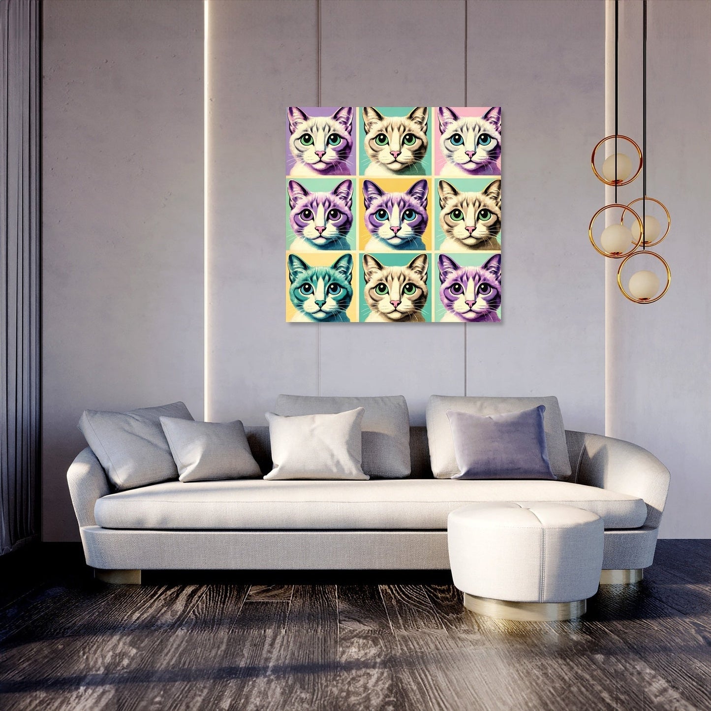 Pastel Pop Cats Canvas