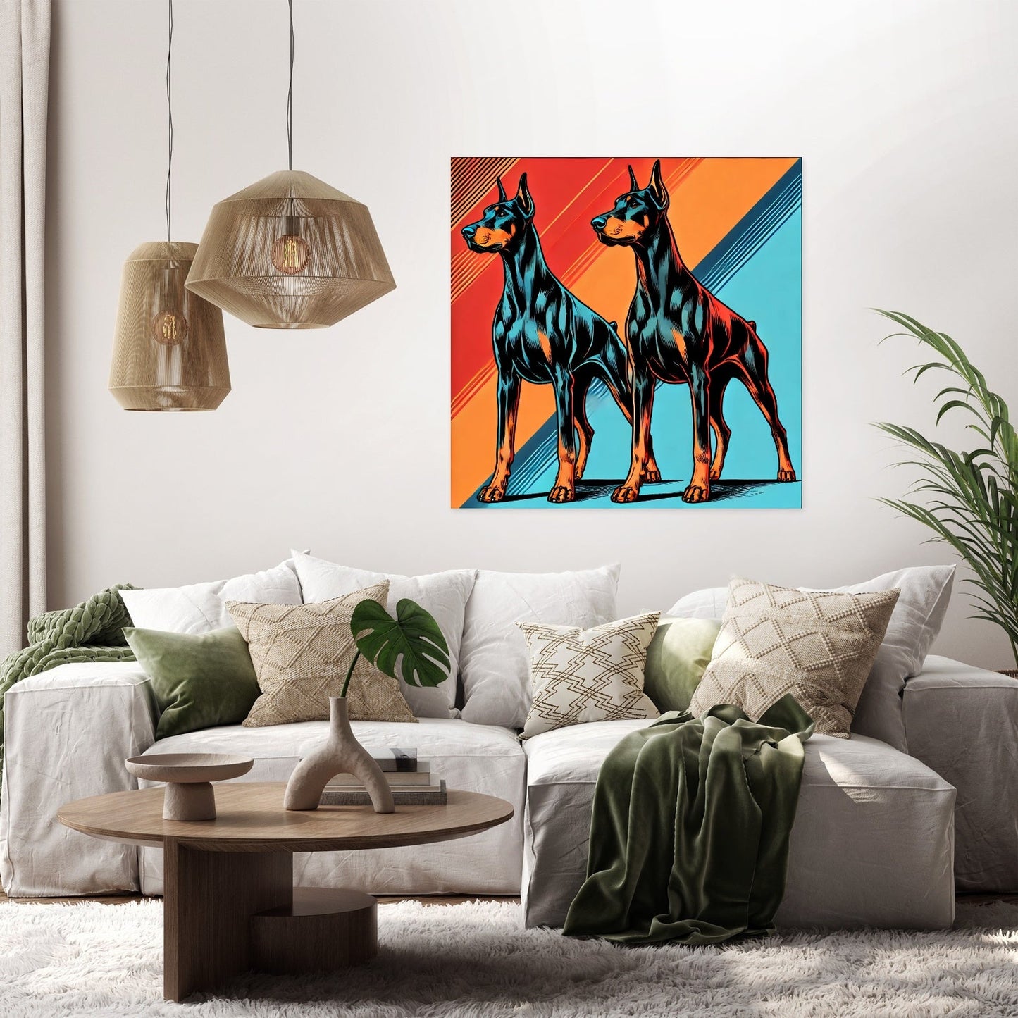 Dynamic Dobermans Canvas