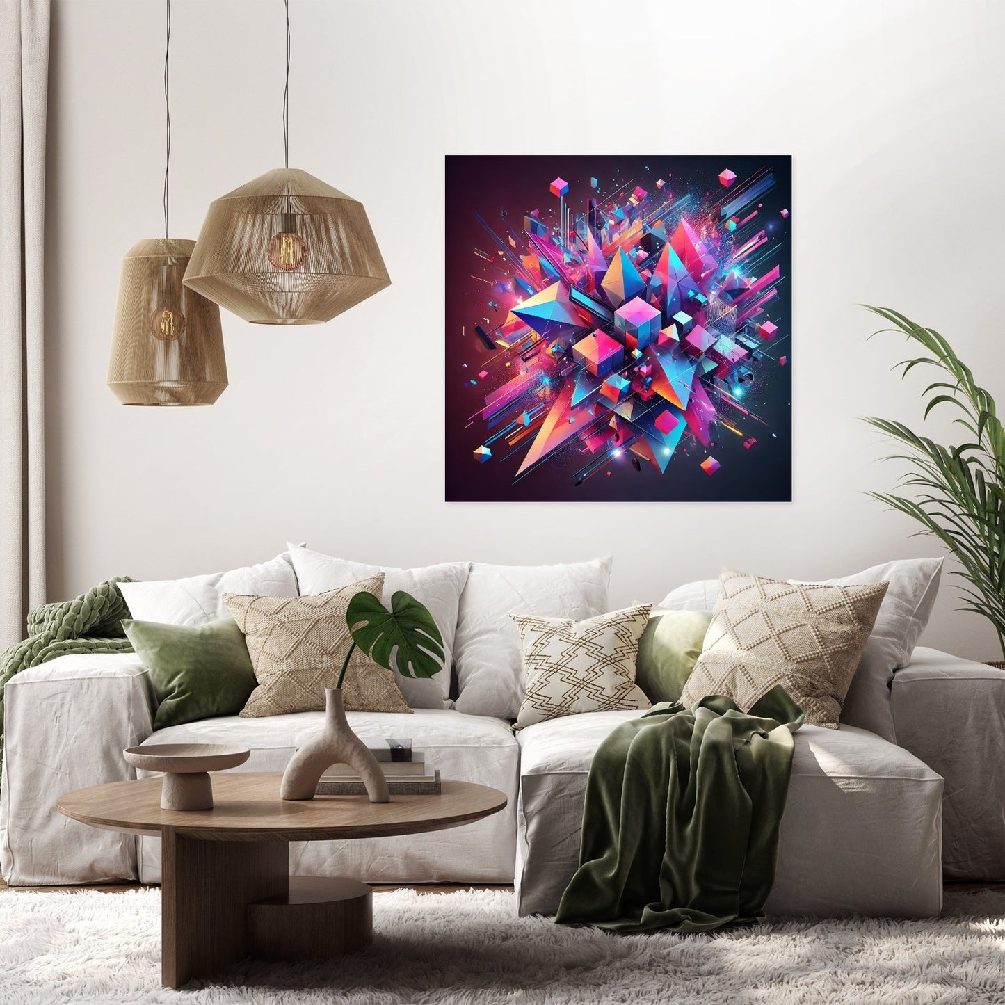 Fractured Geometry Chaos Canvas