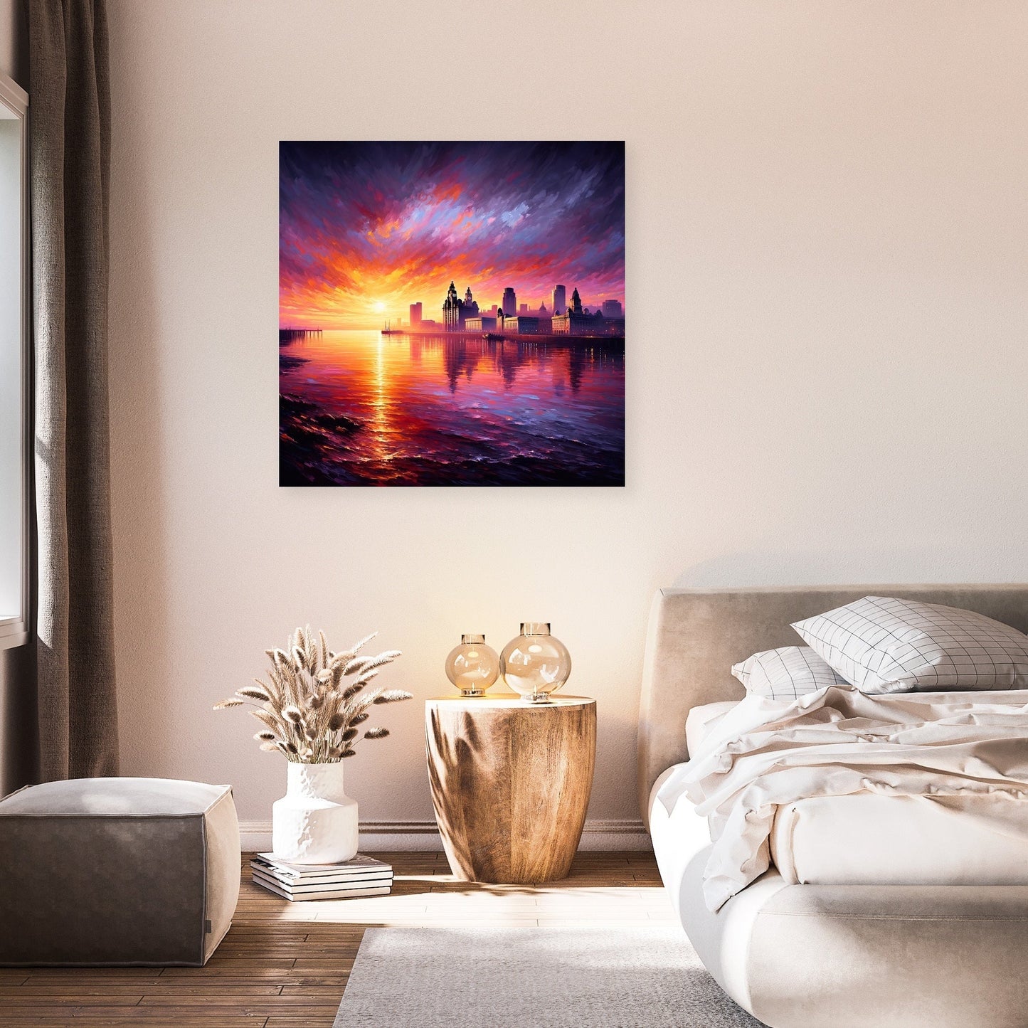 Liverpool Mersey Sunset Canvas