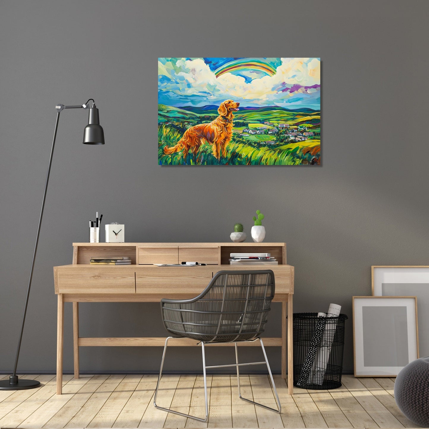 Golden Retriever's Paradise Canvas