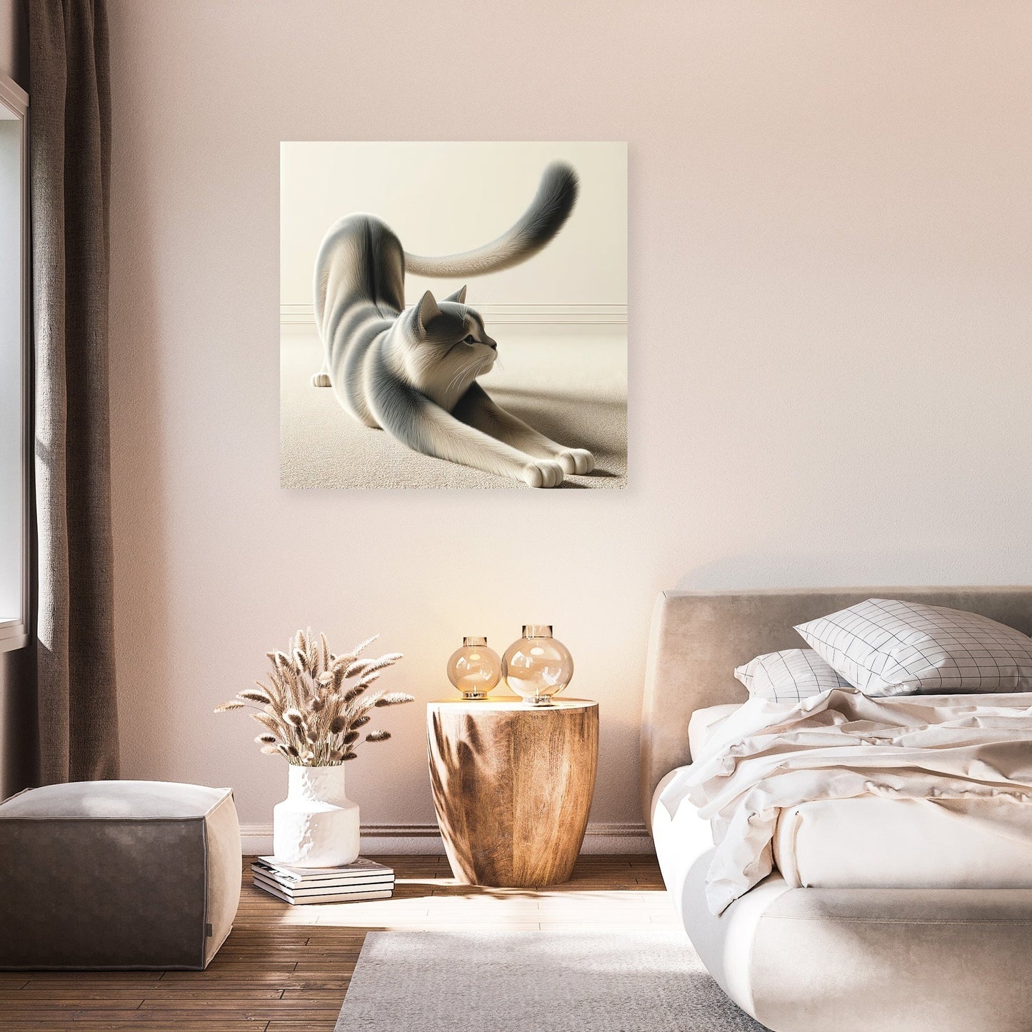 Stretching Cat Canvas